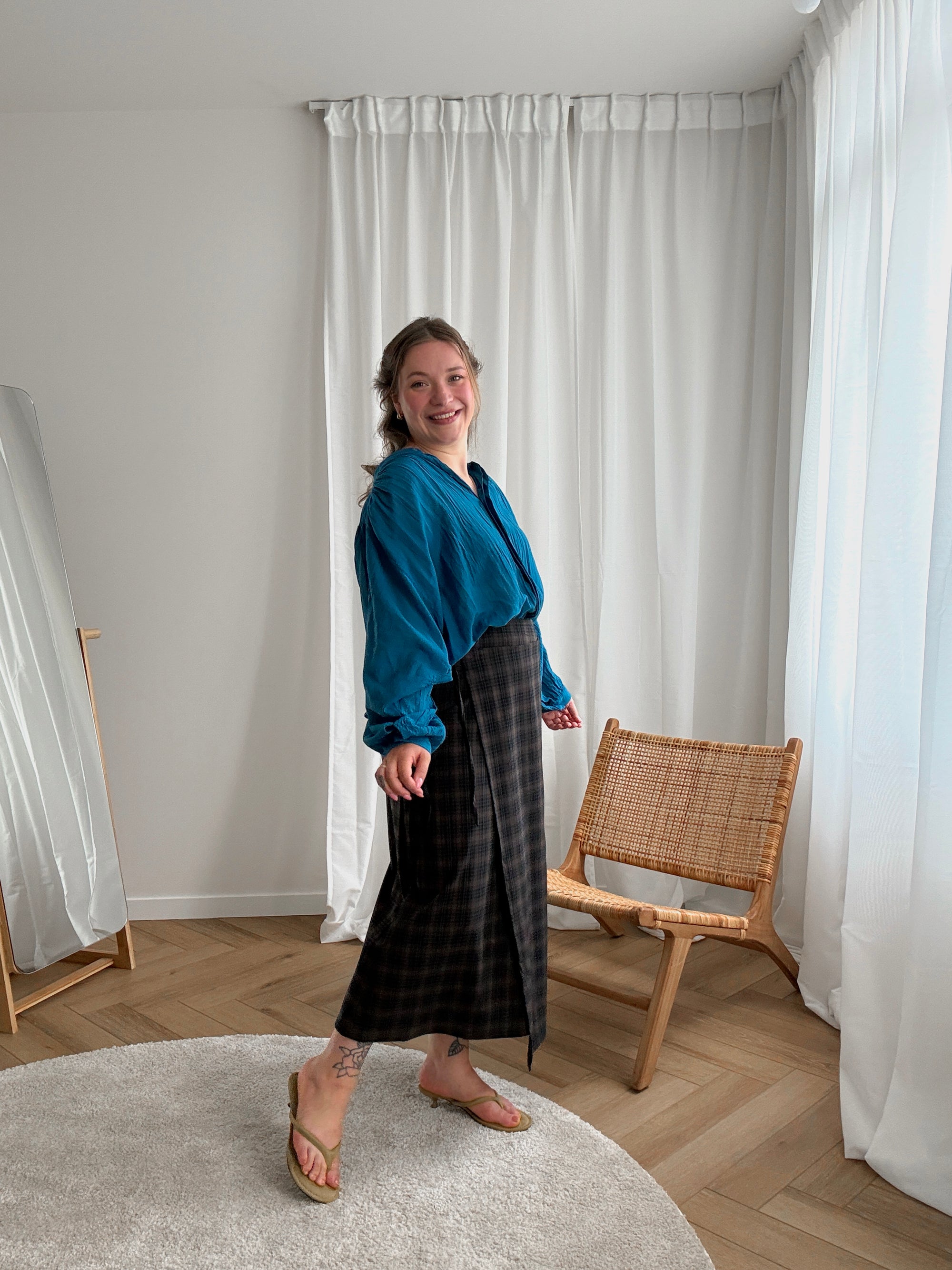 Soley midi wrap skirt