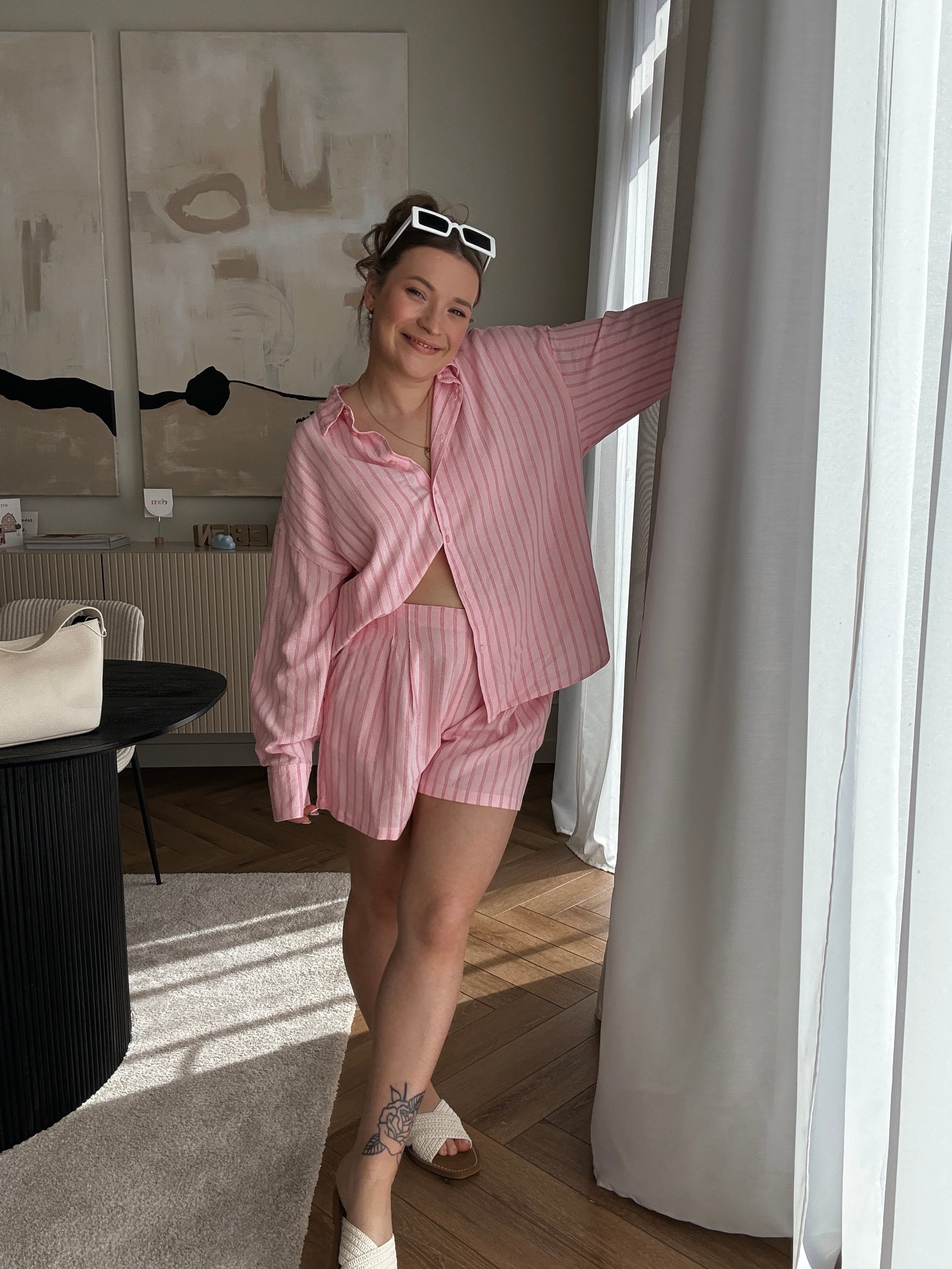 Almira linnen shirt pink