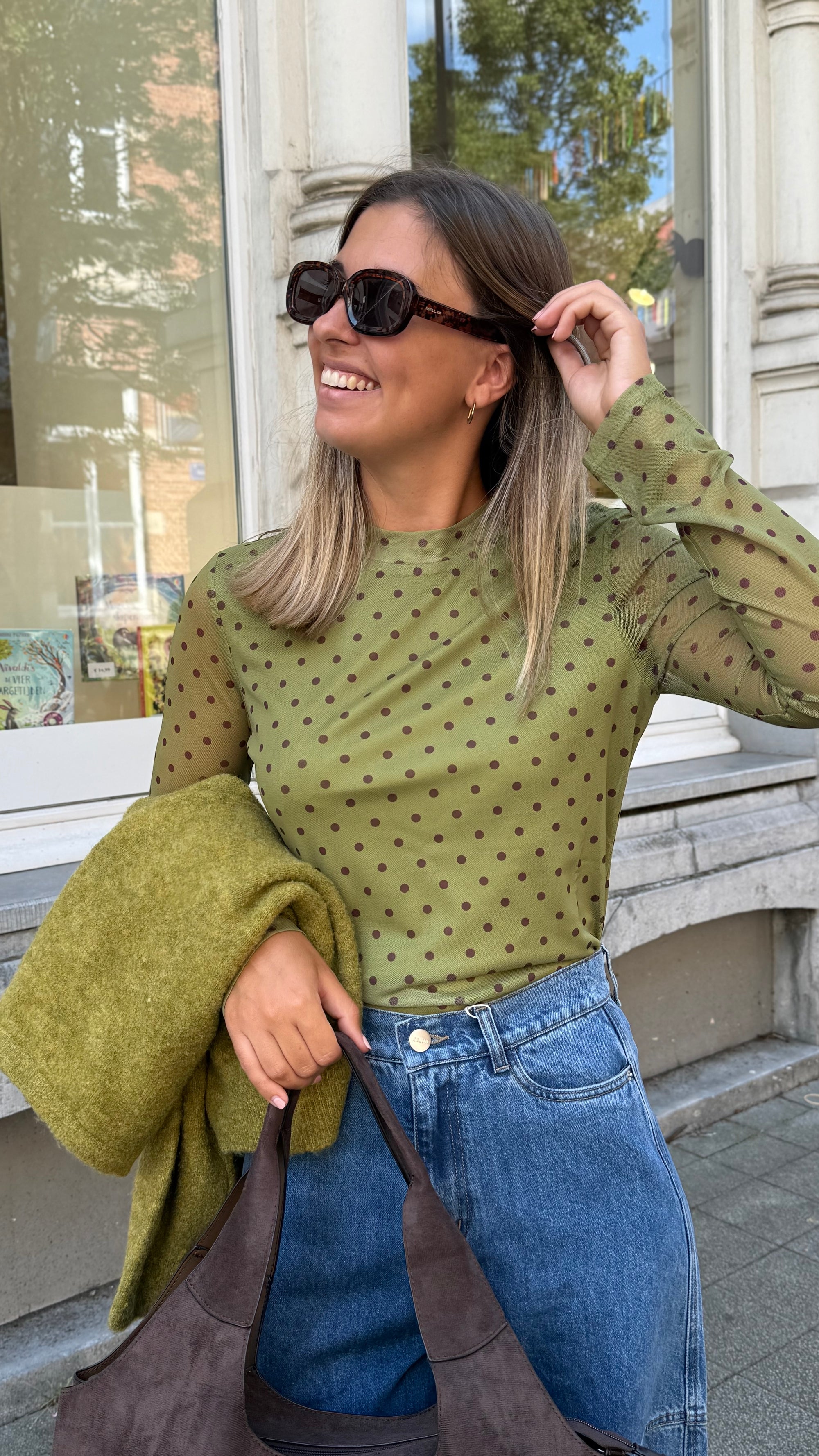 Bailey mesh longsleeve - olive