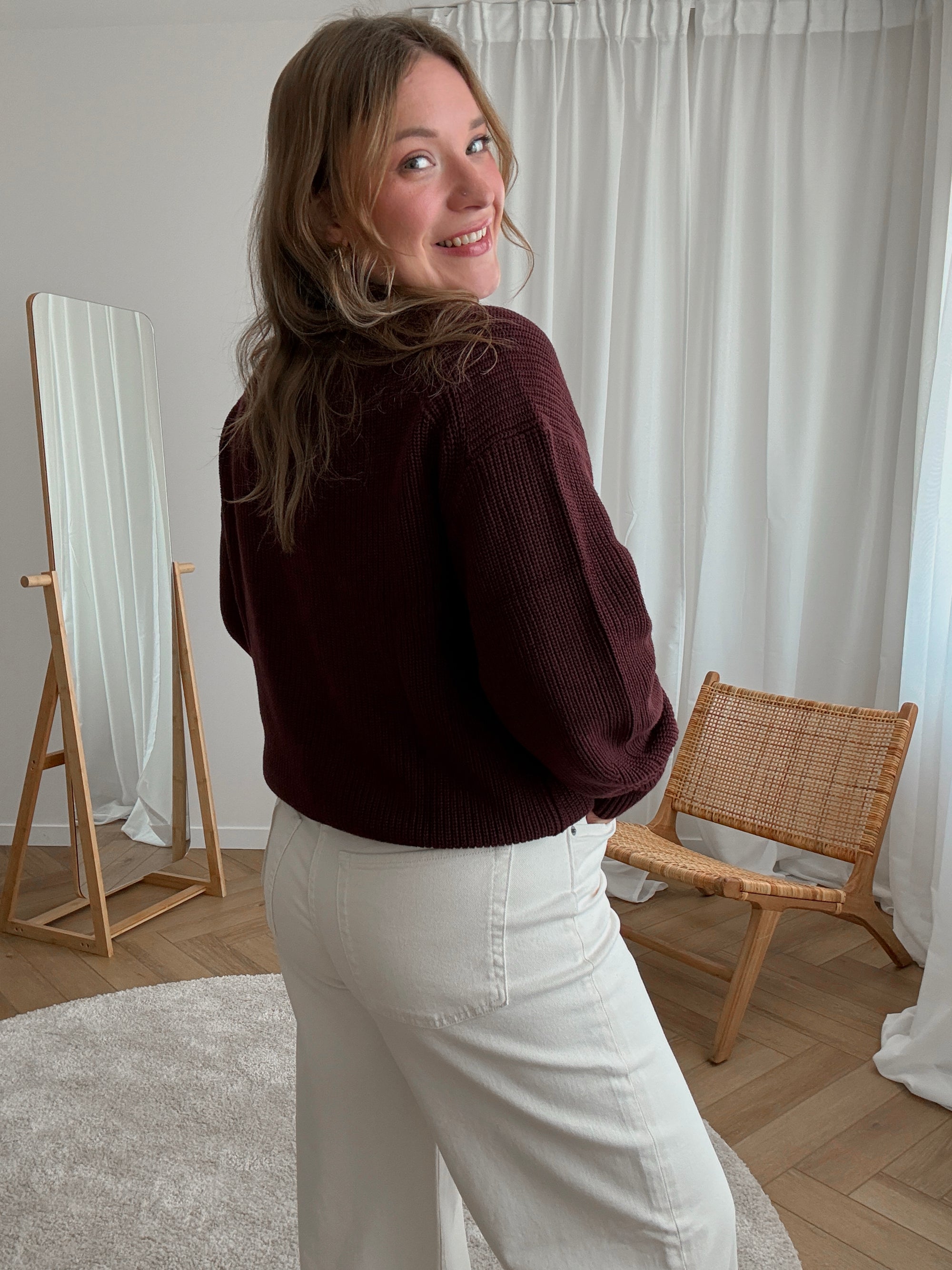 Mila twist knit - wine
