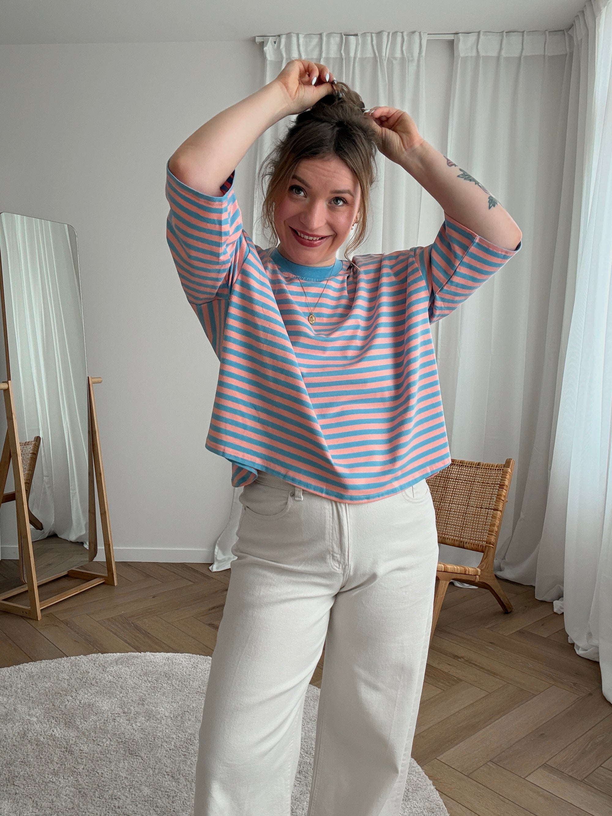 Rosa t-shirt pinky blue