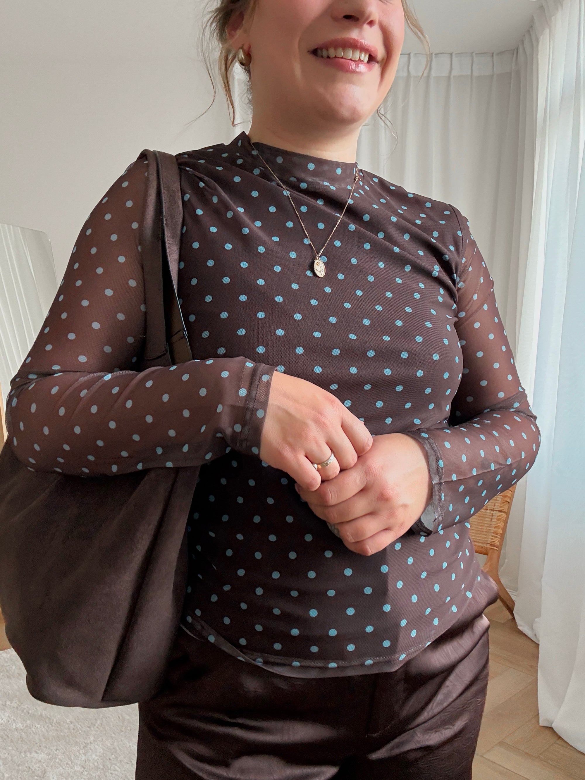 Bailey mesh longsleeve - brown
