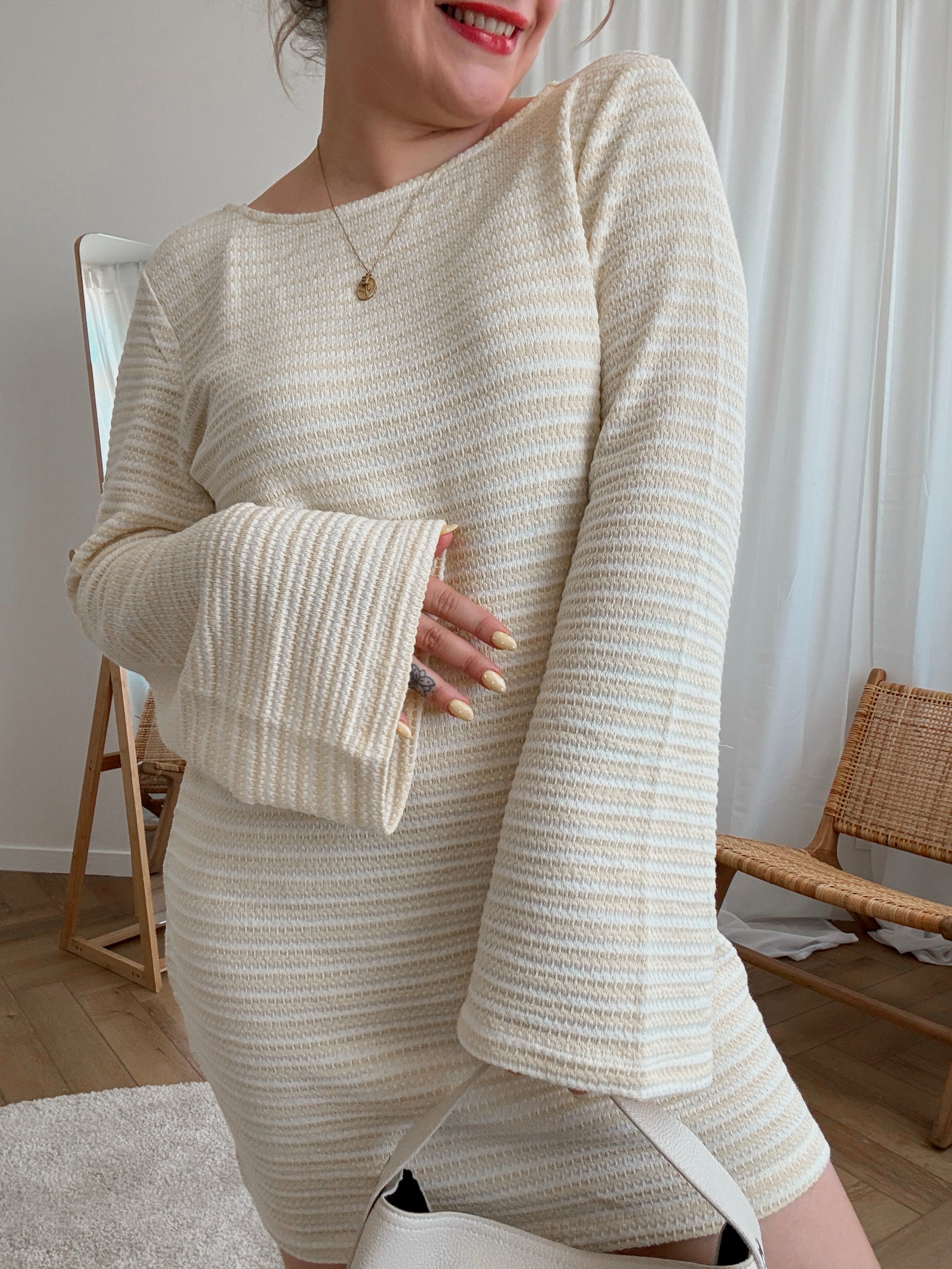 Sienna open back dress vanilla