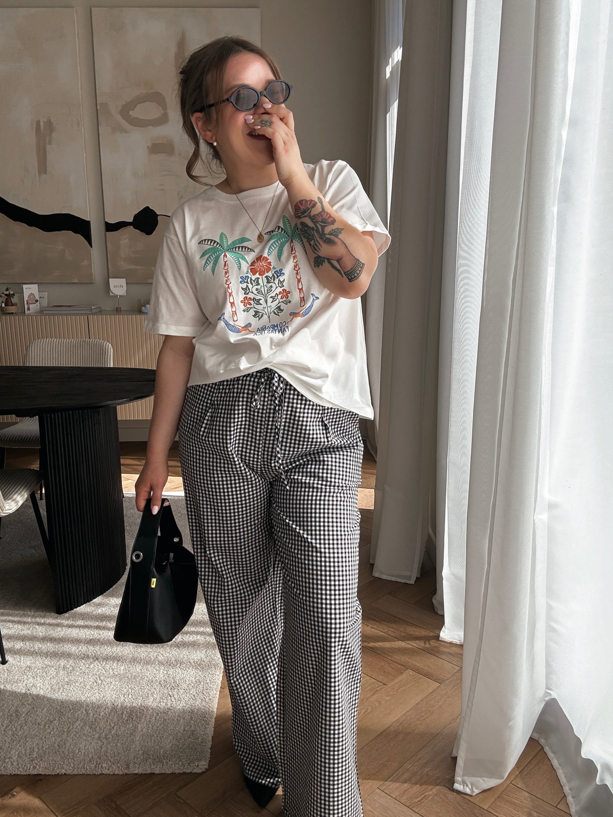 Janne checked trousers