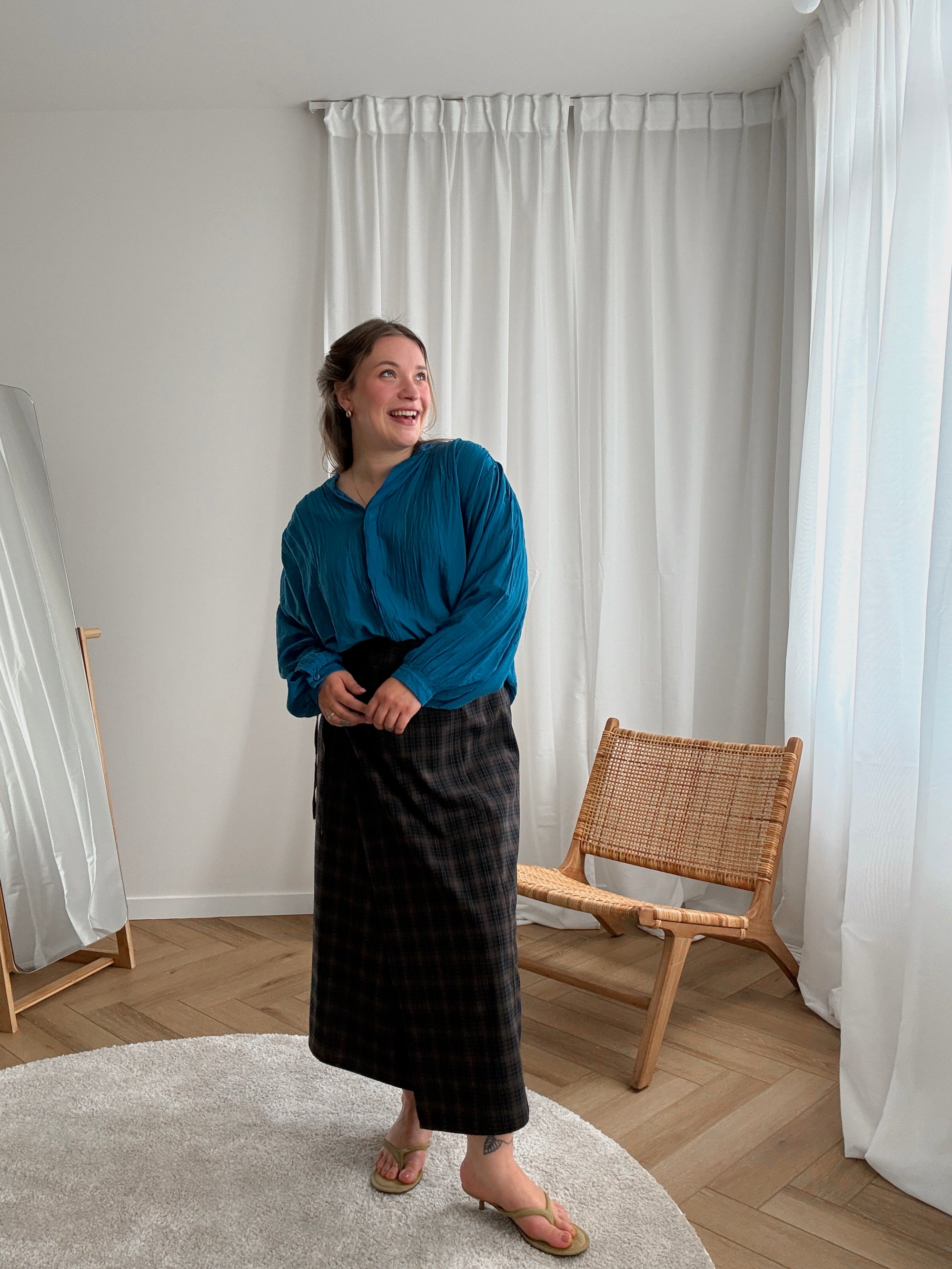 Soley midi wrap skirt