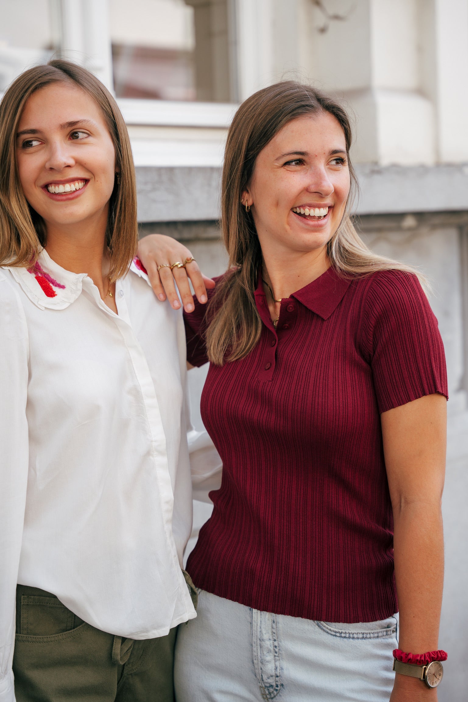 Hadley knit polo burgundy