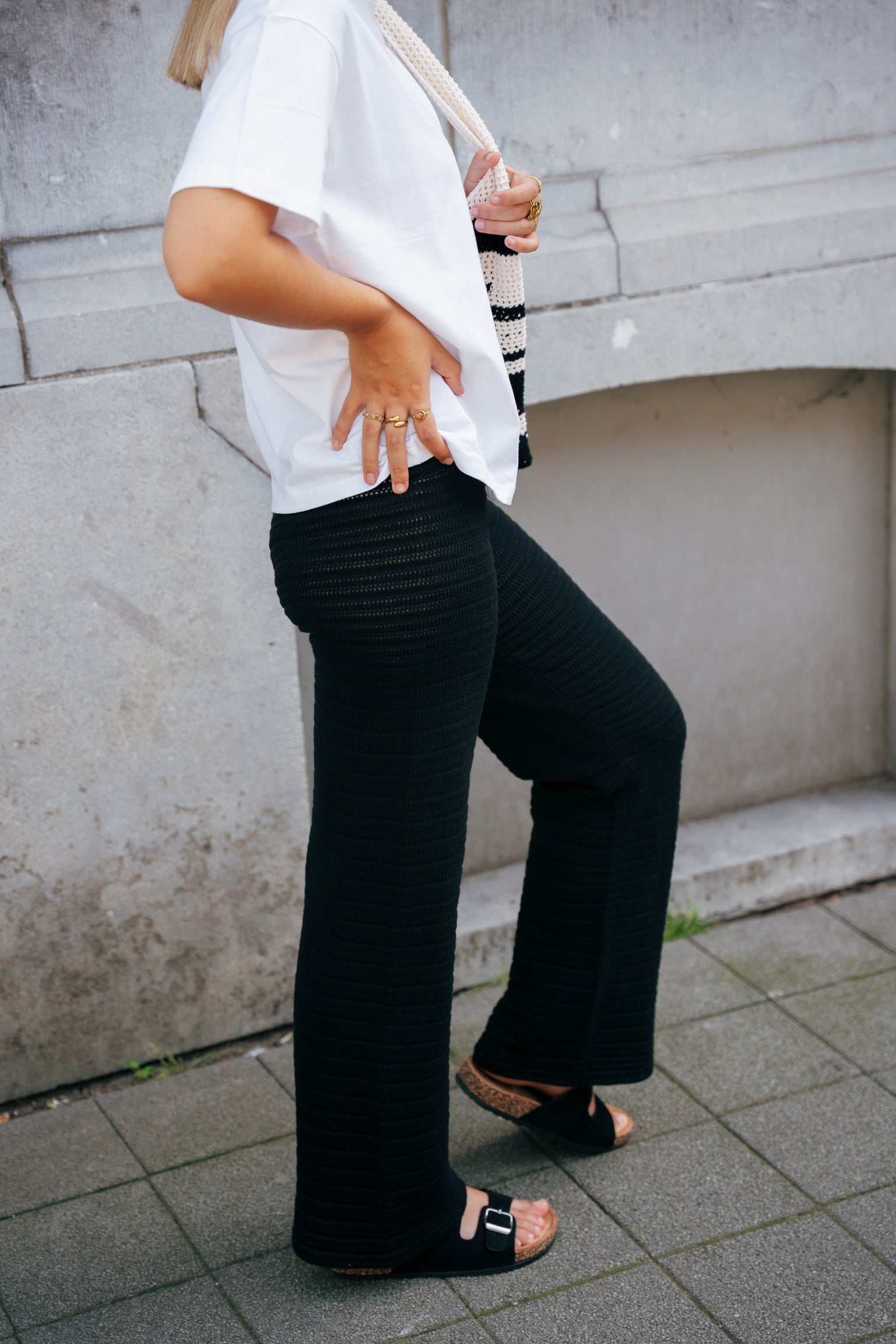 Suzannah knitted trousers black