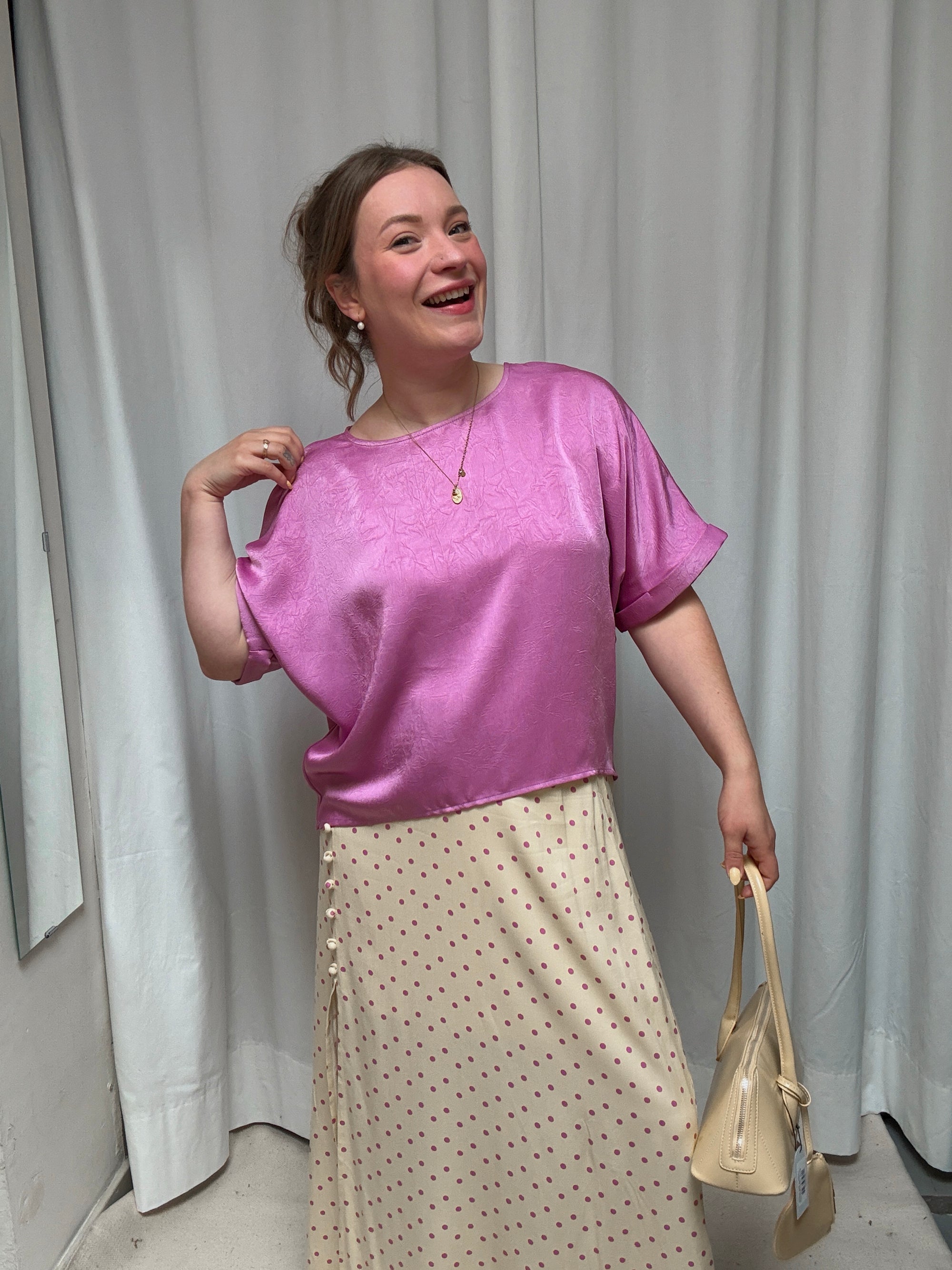 Paula top pink purple
