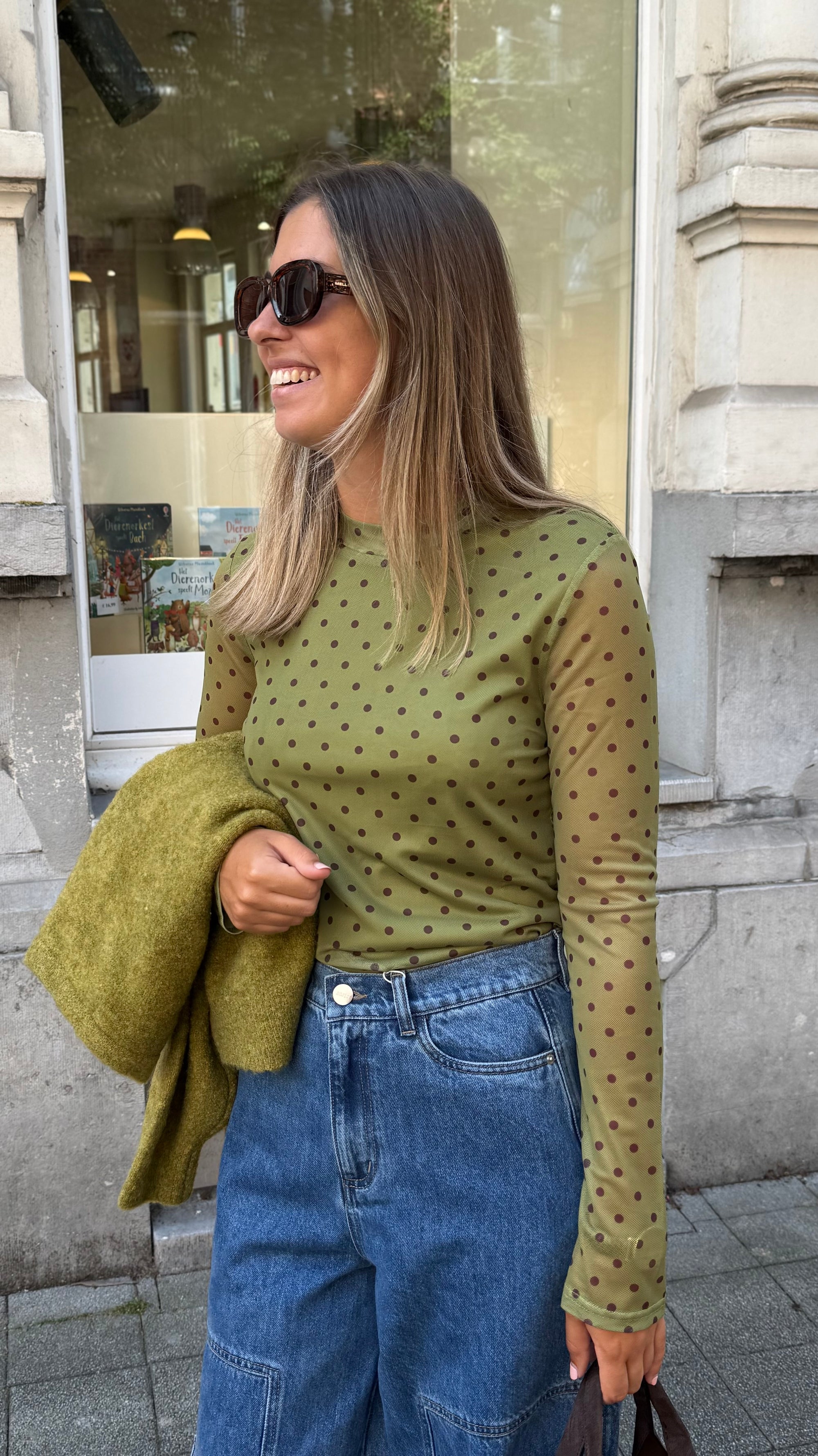 Bailey mesh longsleeve - olive