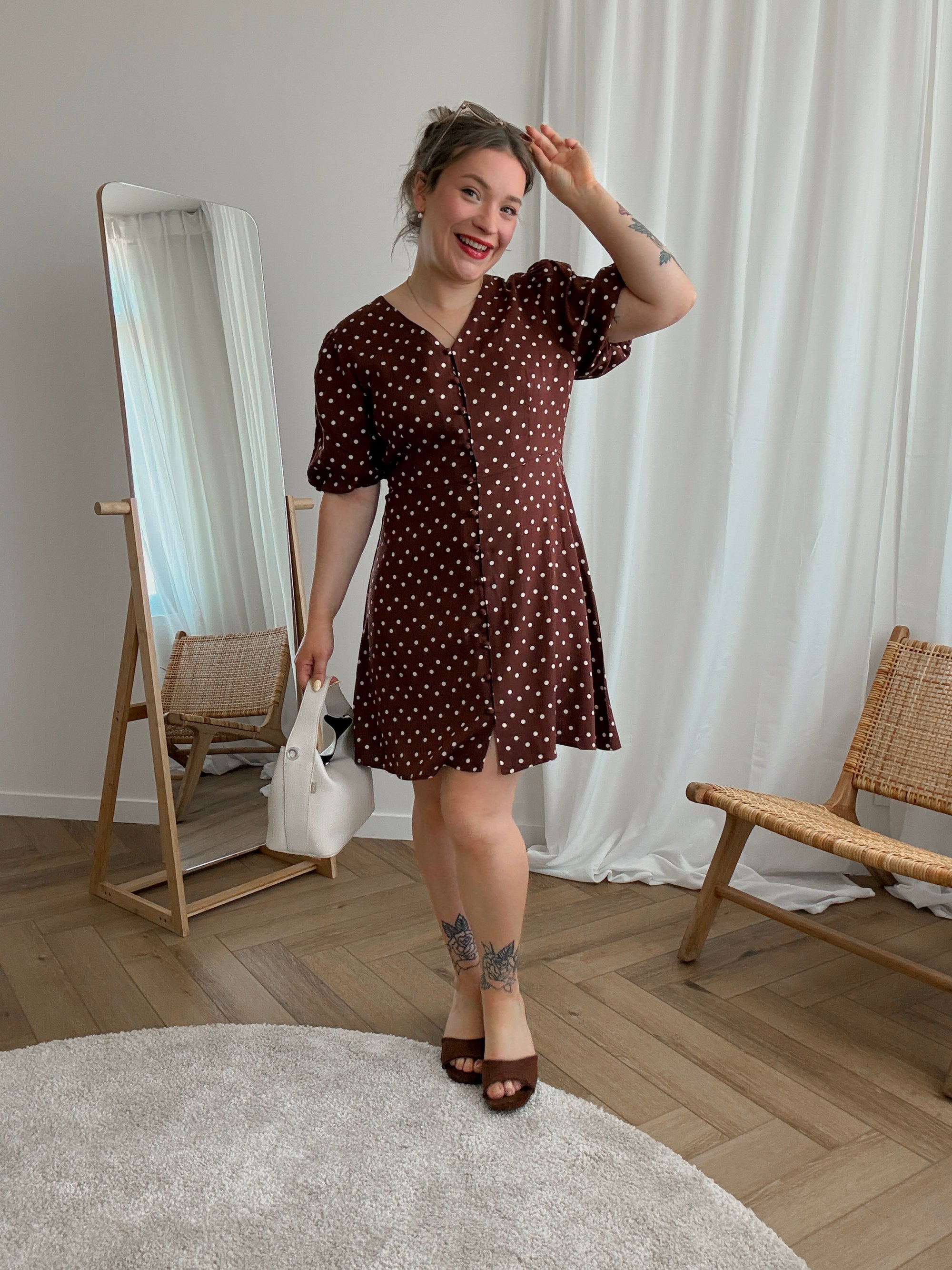 Amaya dress brown