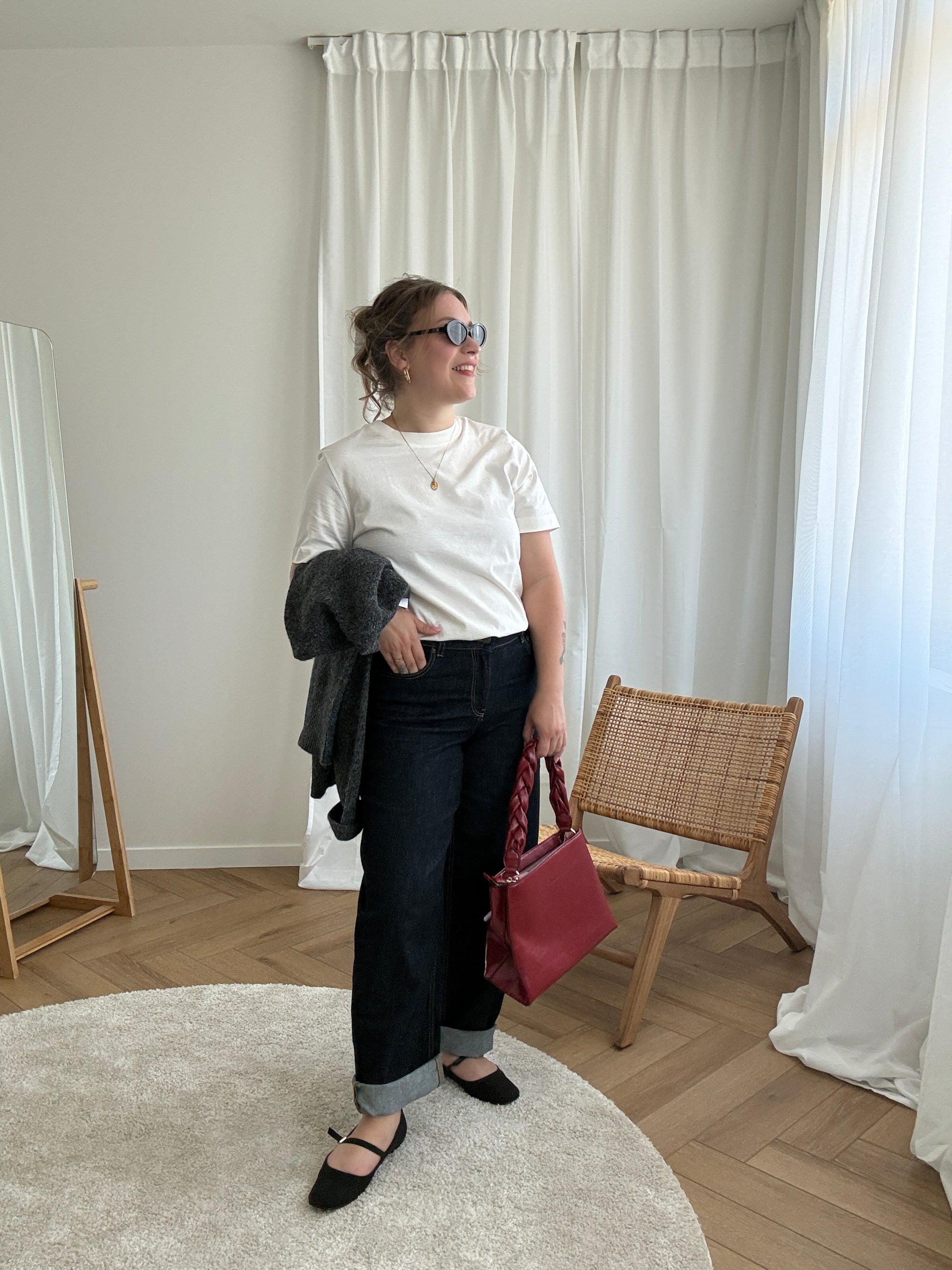 Sophia boxy tee - white