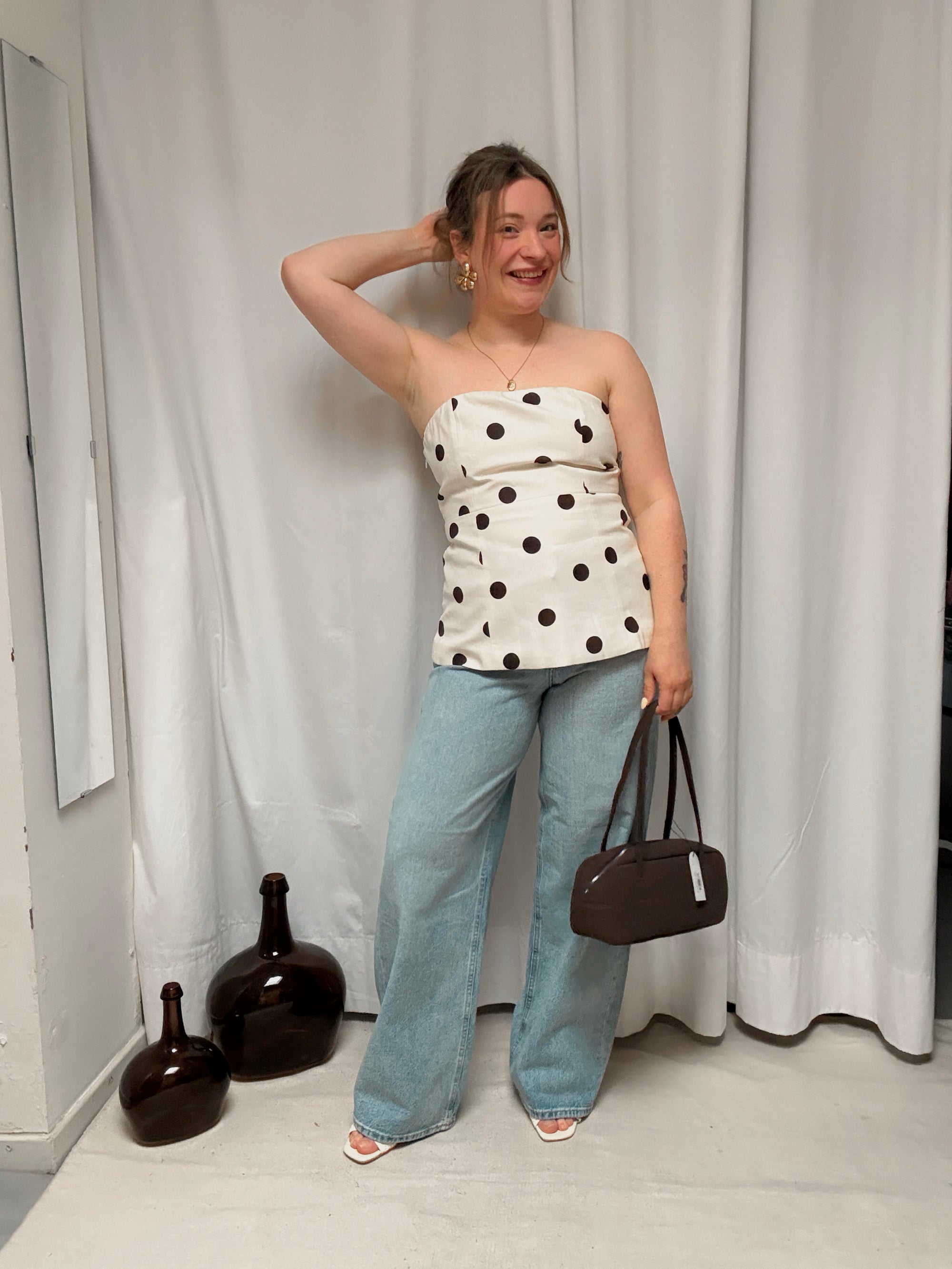 Wixie polkadot peplum top