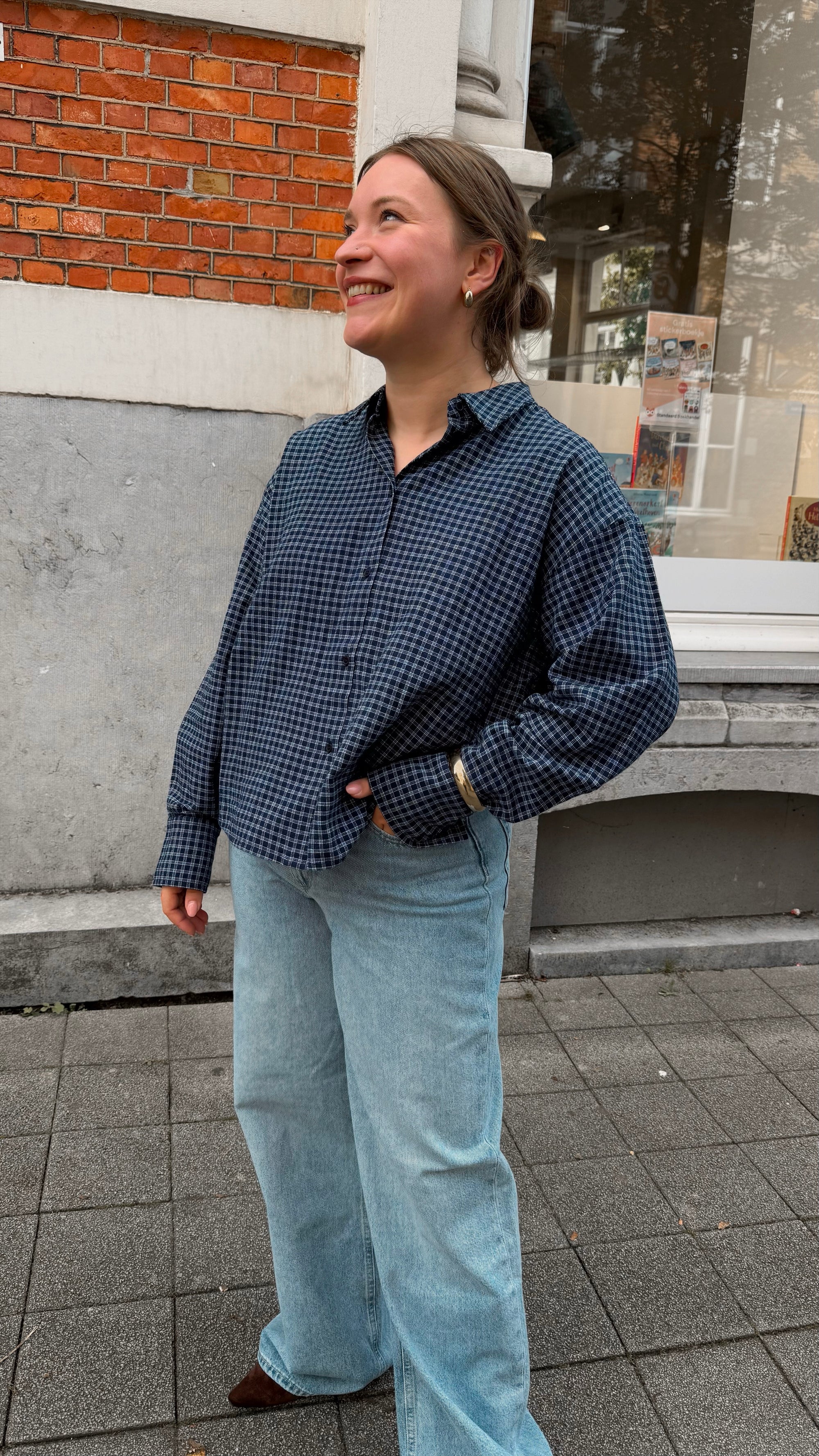 Jamie check flannel shirt - blue