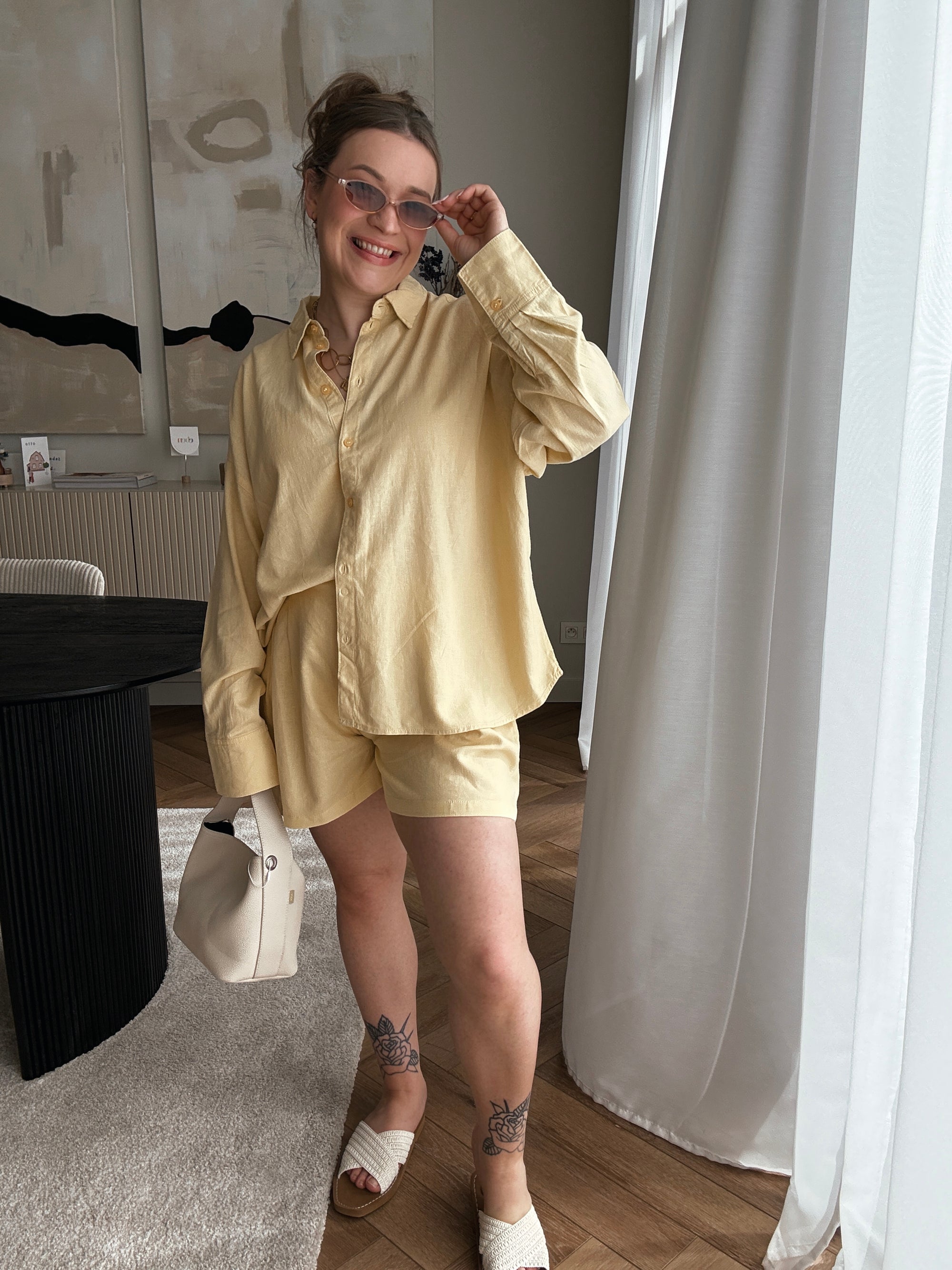Almira linnen shirt yellow