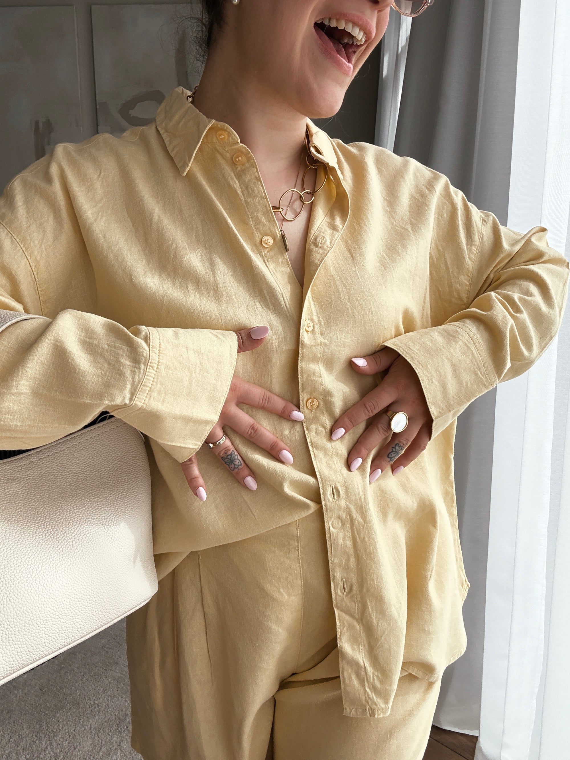 Almira linnen shirt yellow