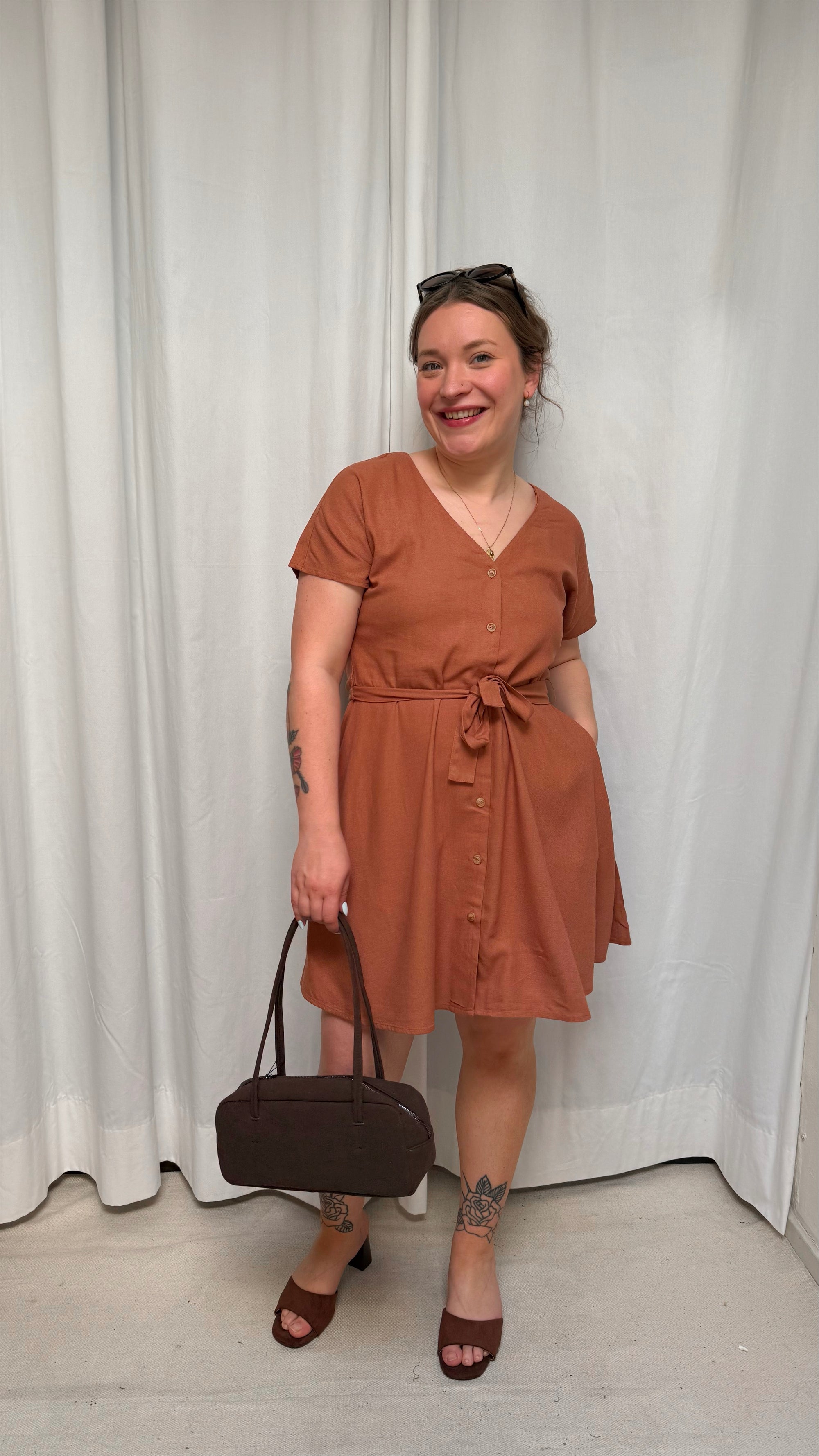 Ella dress rust