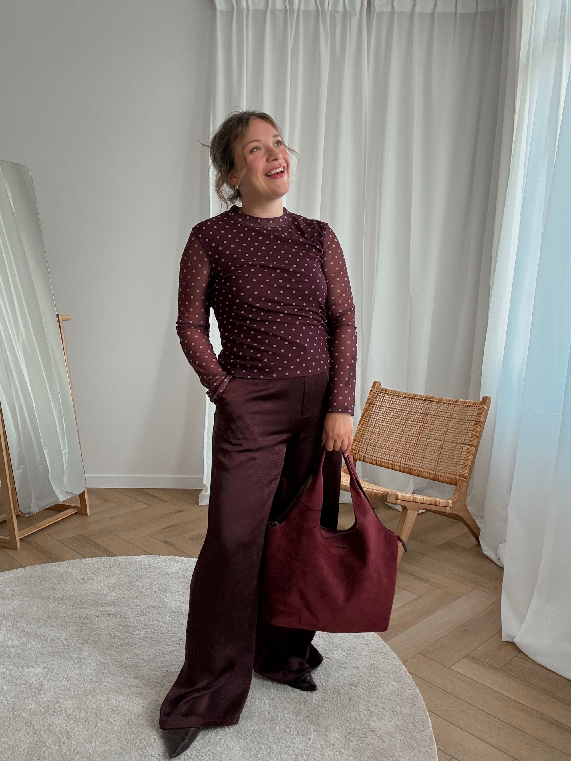 Bailey mesh longsleeve - plum