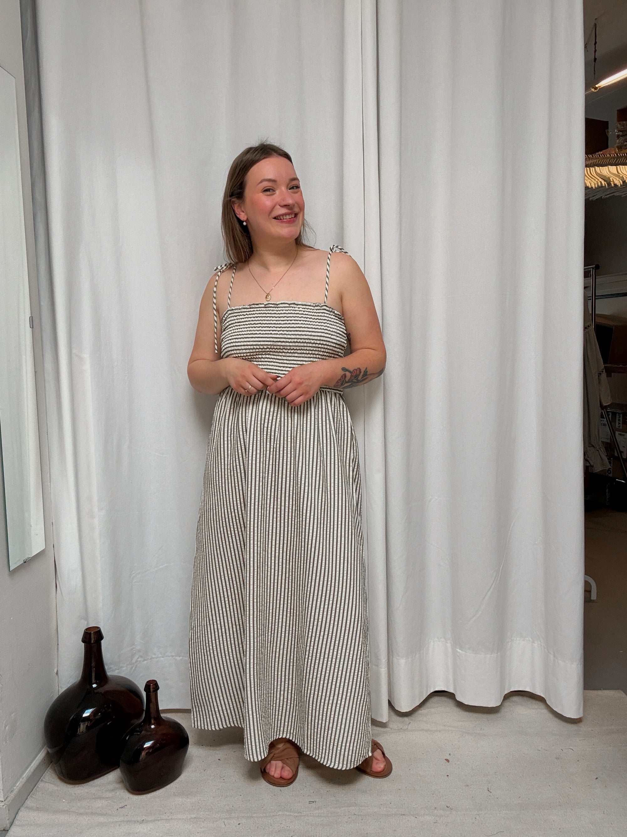 Lorana striped dress