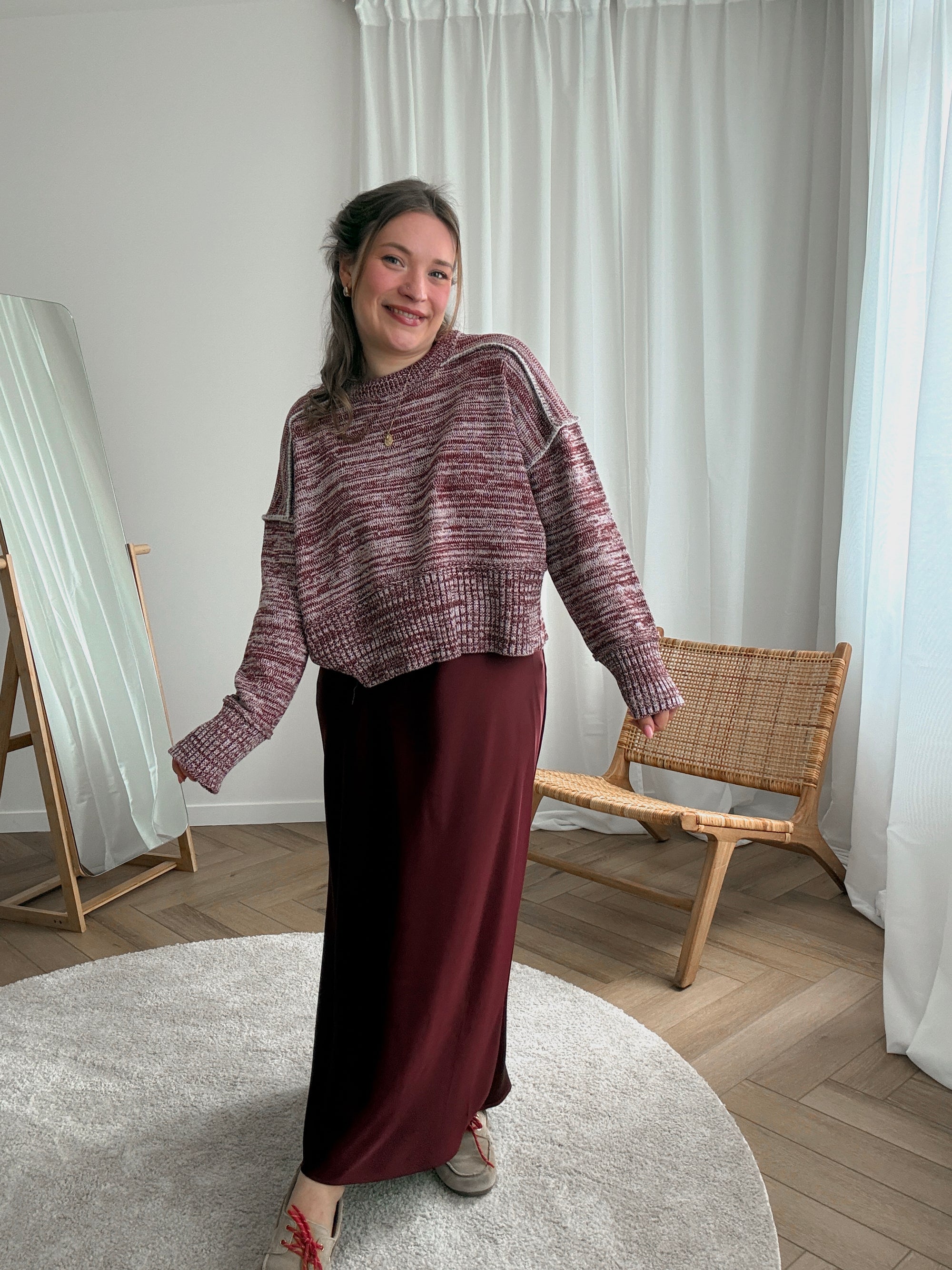 Tess knit burgundy
