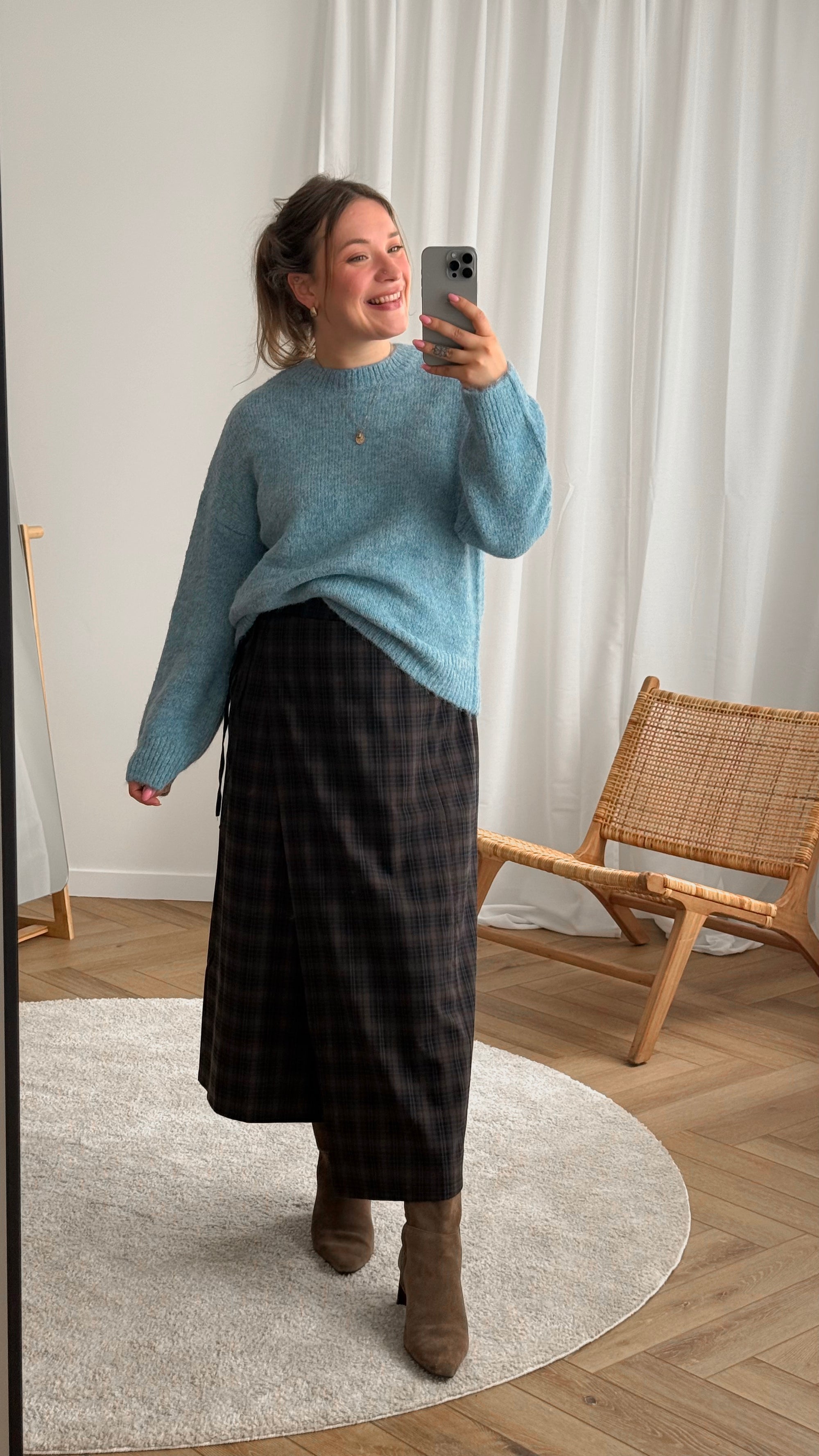 Soley midi wrap skirt