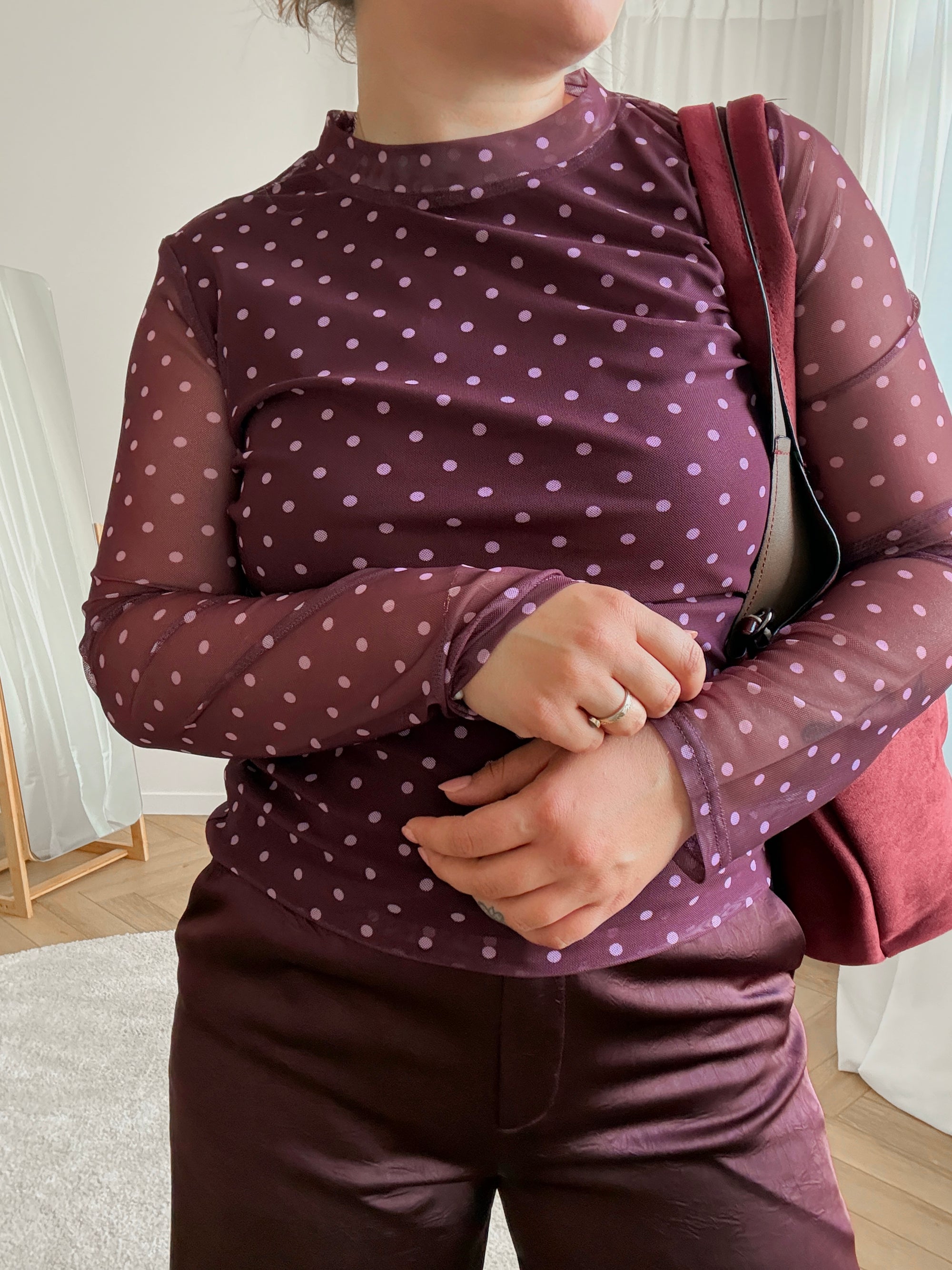 Bailey mesh longsleeve - plum