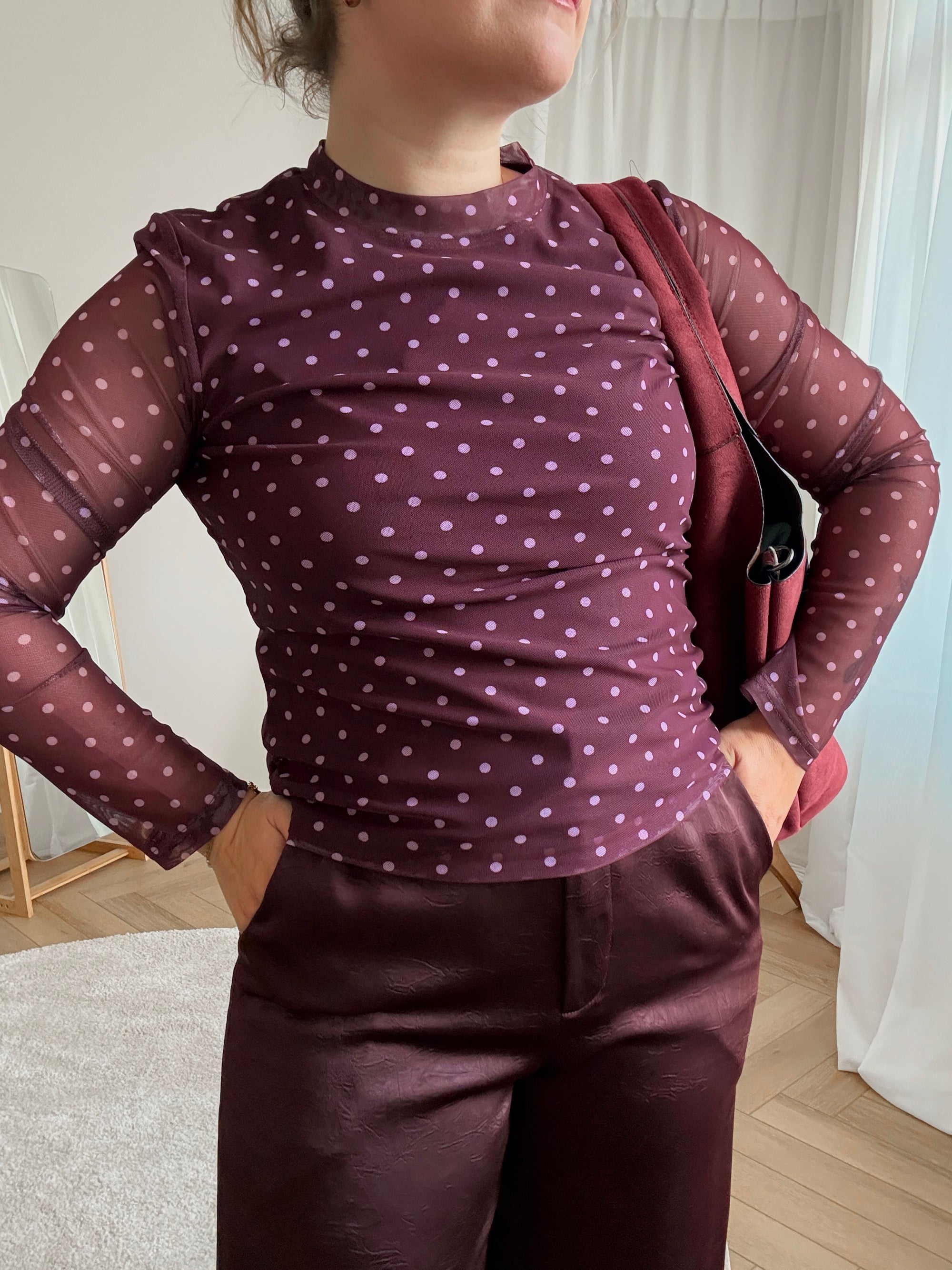 Bailey mesh longsleeve - plum
