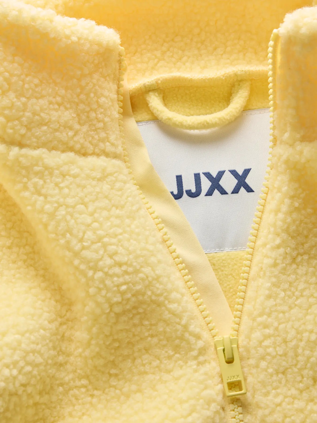 Vera yellow halfzip teddy sweater