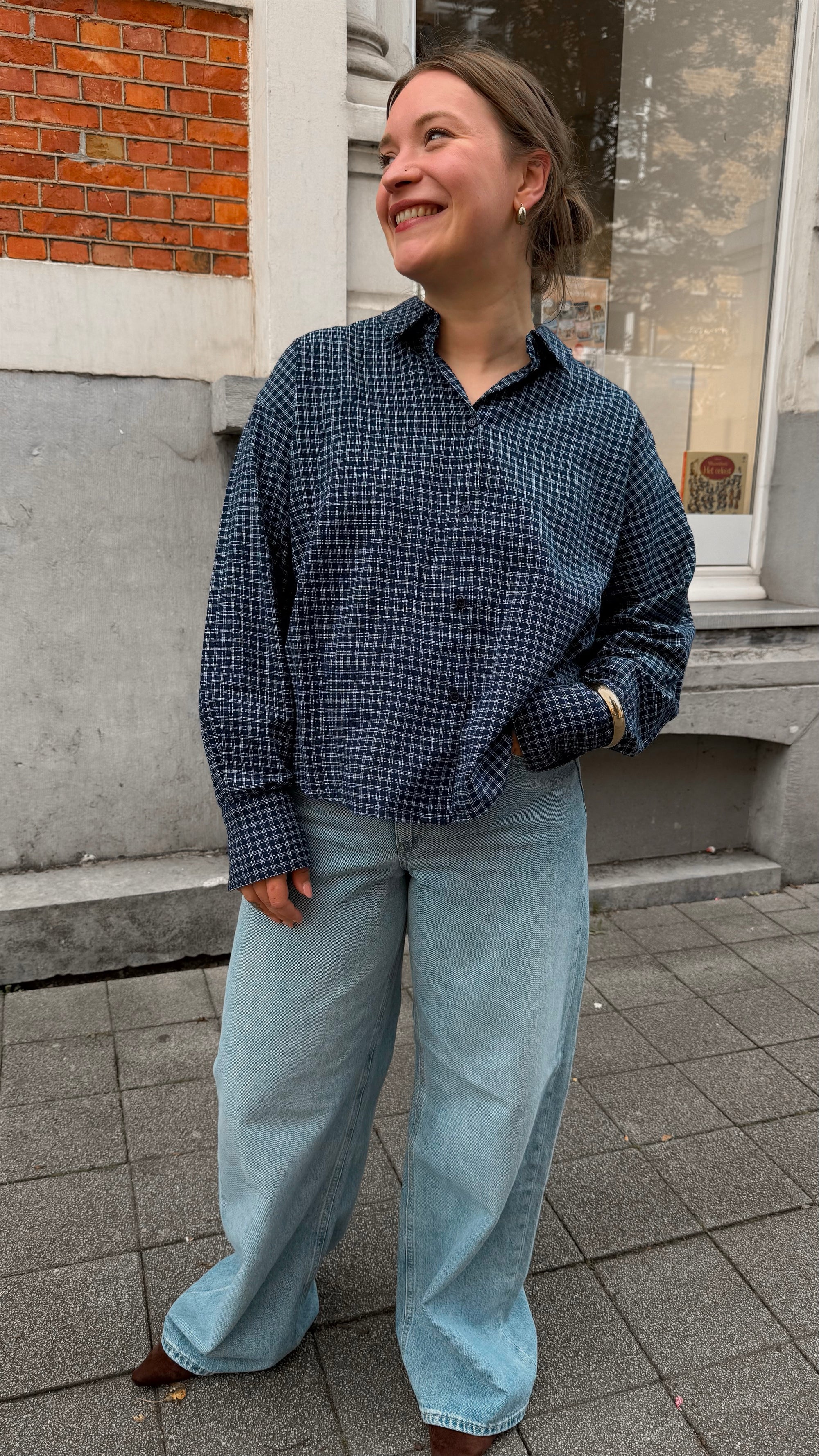 Jamie check flannel shirt - blue