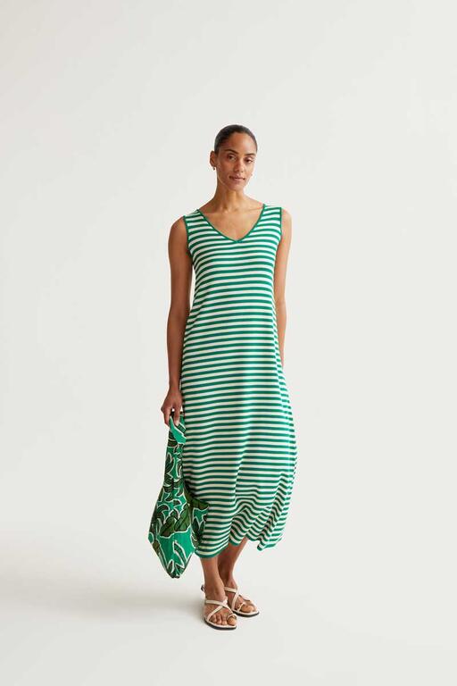 Jade striped maxidress