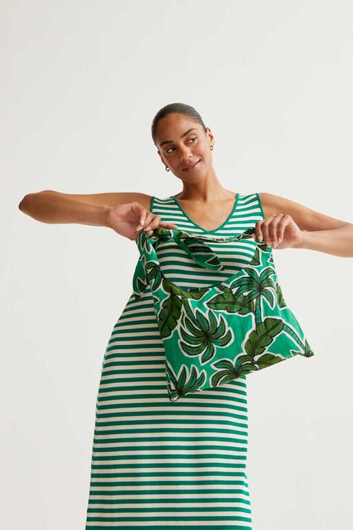 Jade striped maxidress