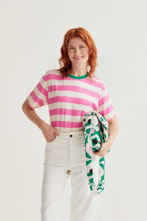 Pippa striped t-shirt pink