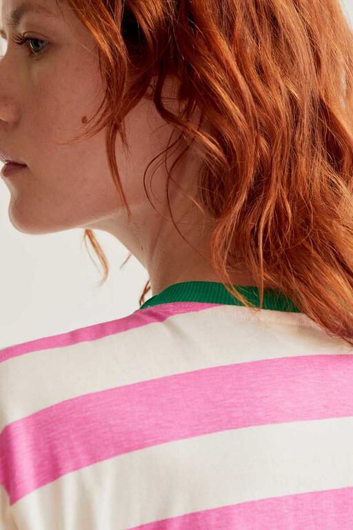 Pippa striped t-shirt pink
