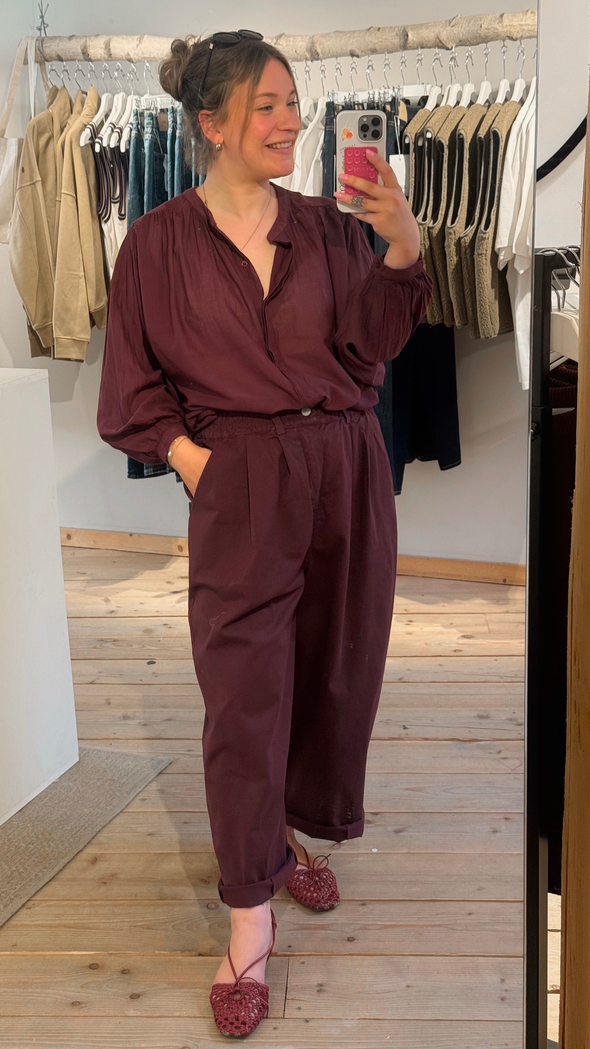 Indra blouse -wine
