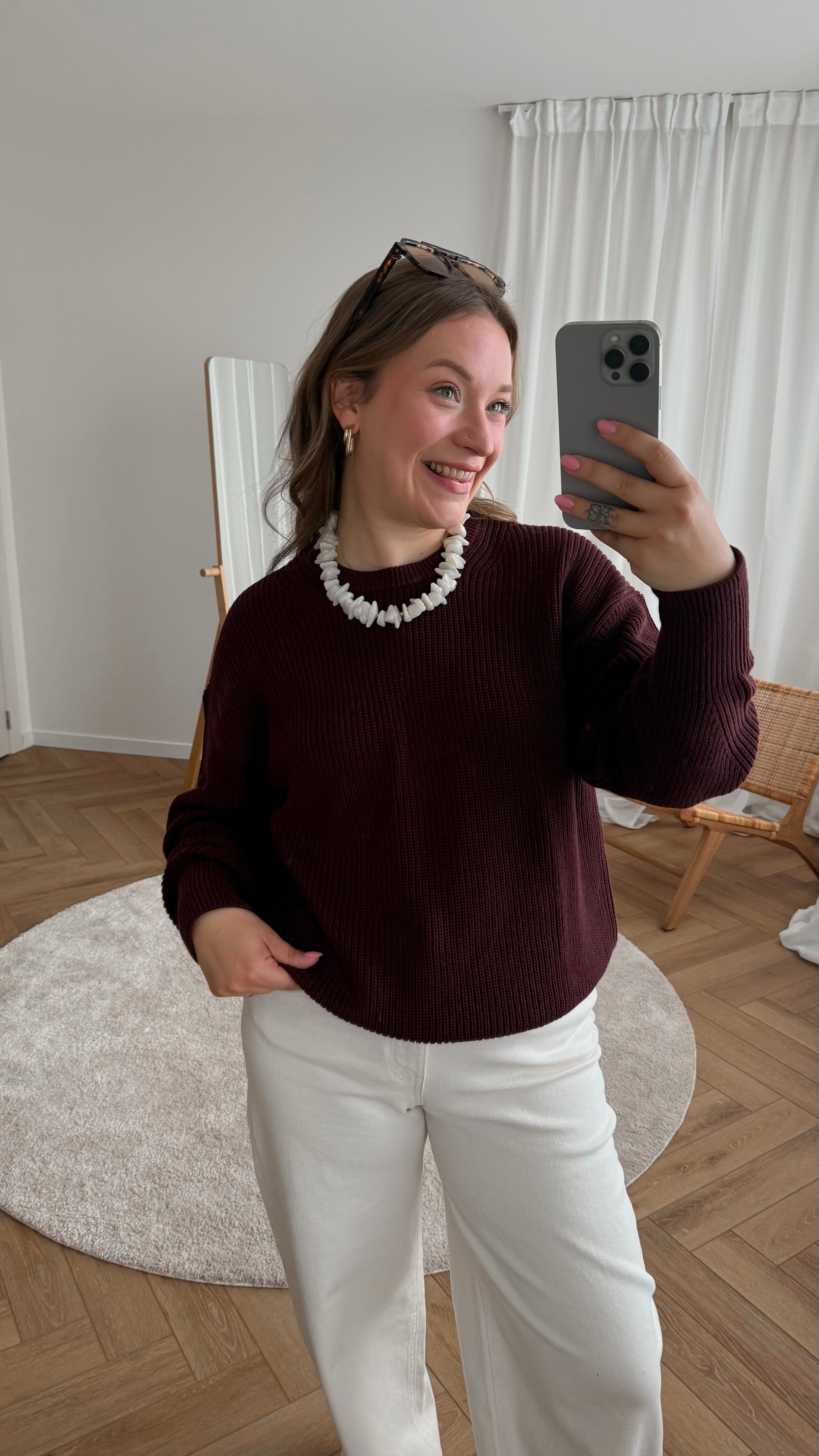 Mila twist knit - wine