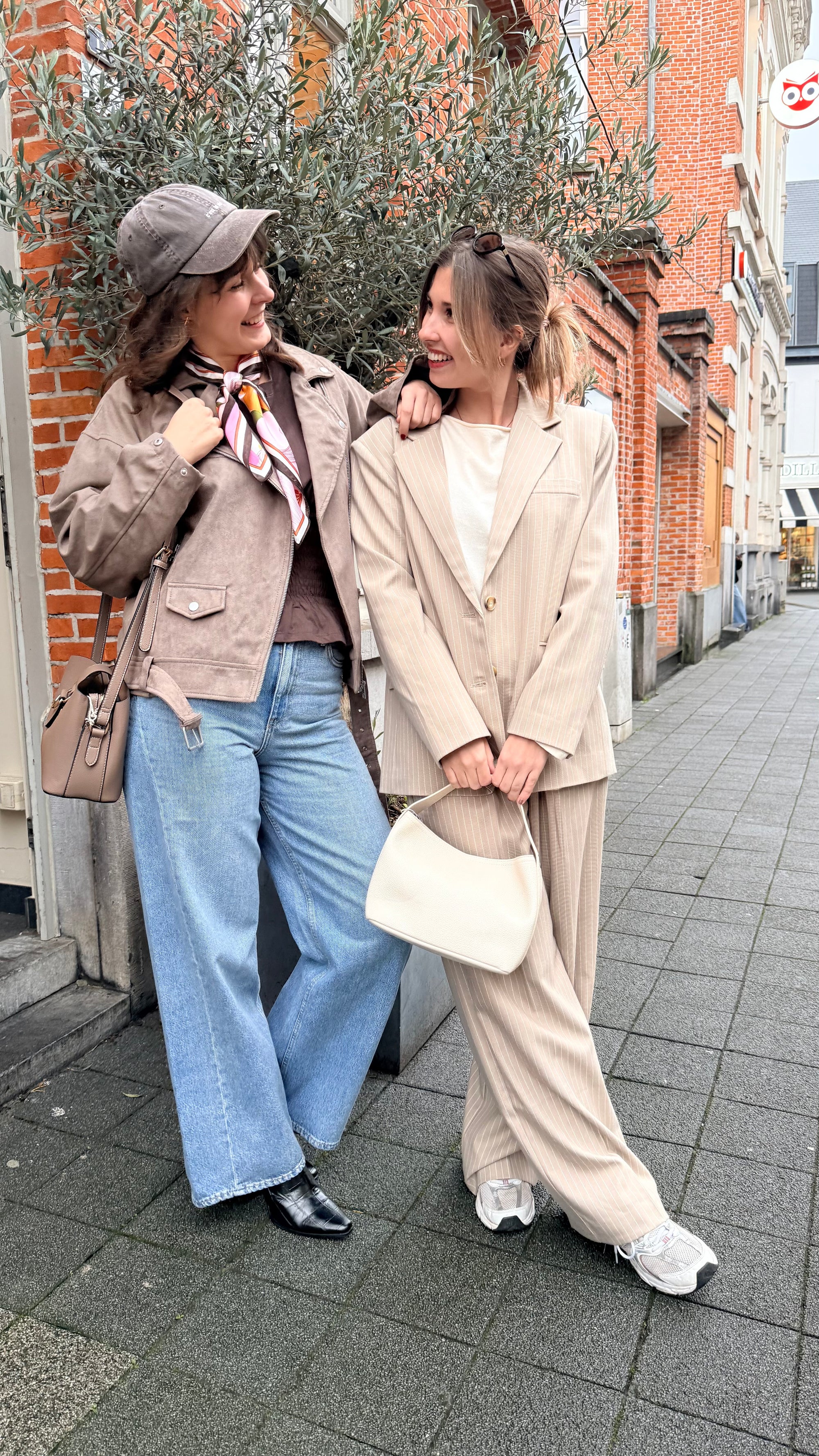 Frida biker jacket taupe