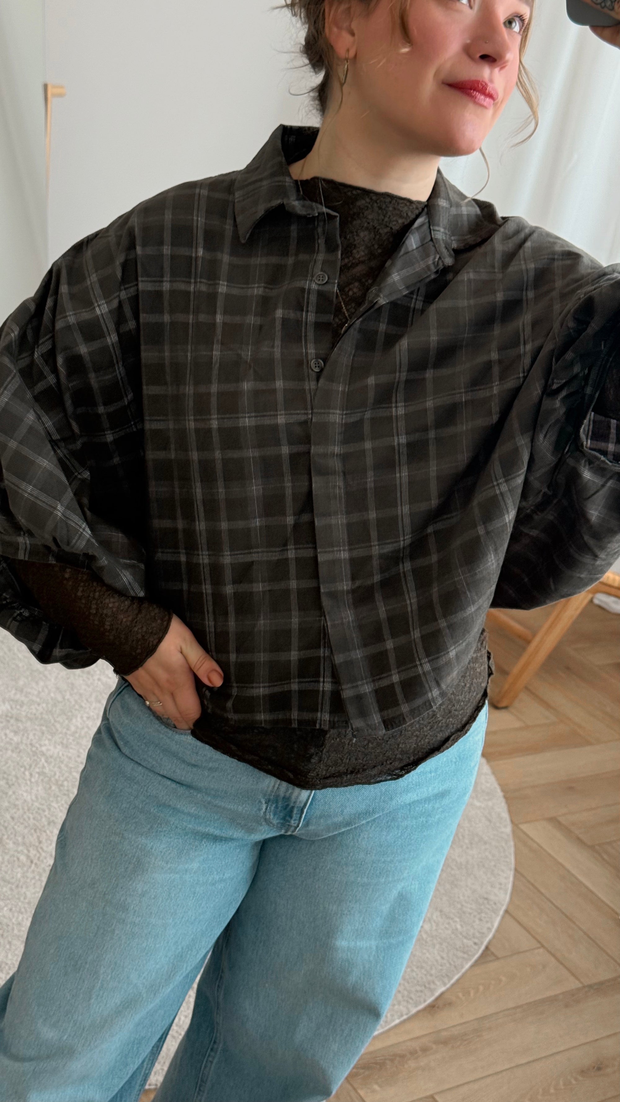 Korra check blouse