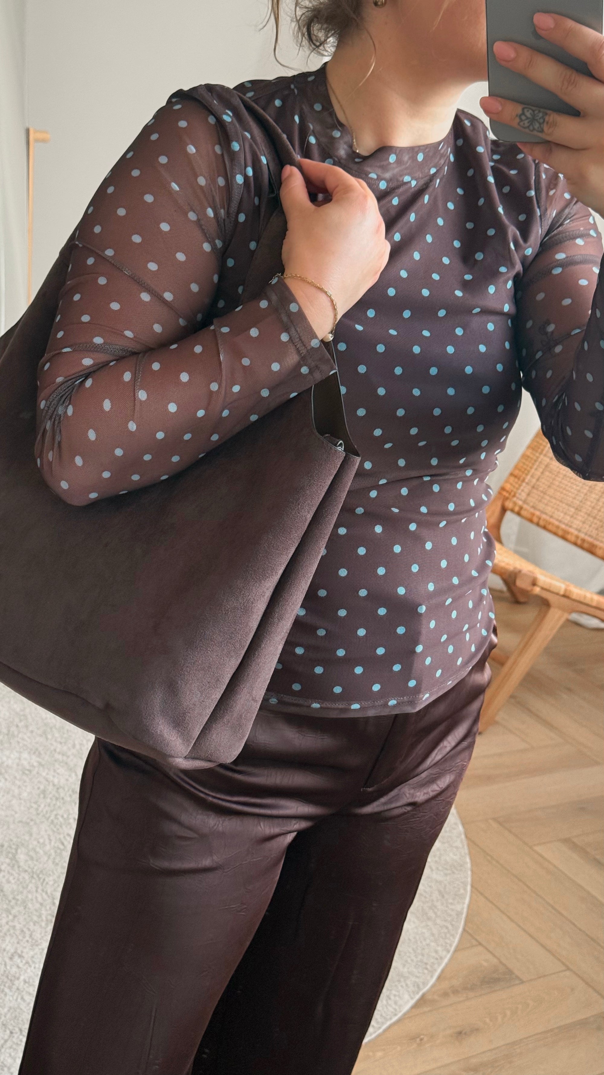 Bailey mesh longsleeve - brown