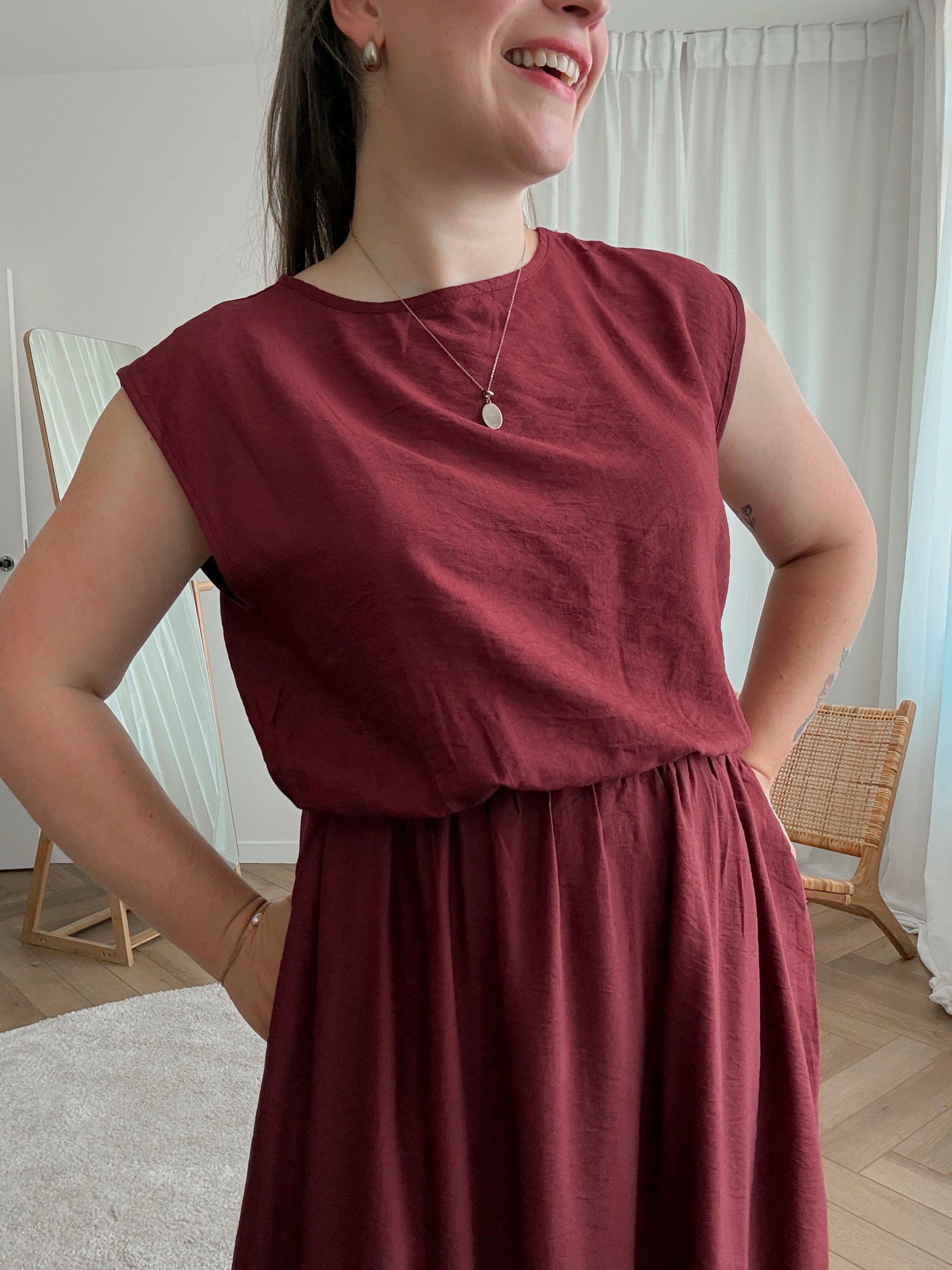 Briar top & skirt set - wine