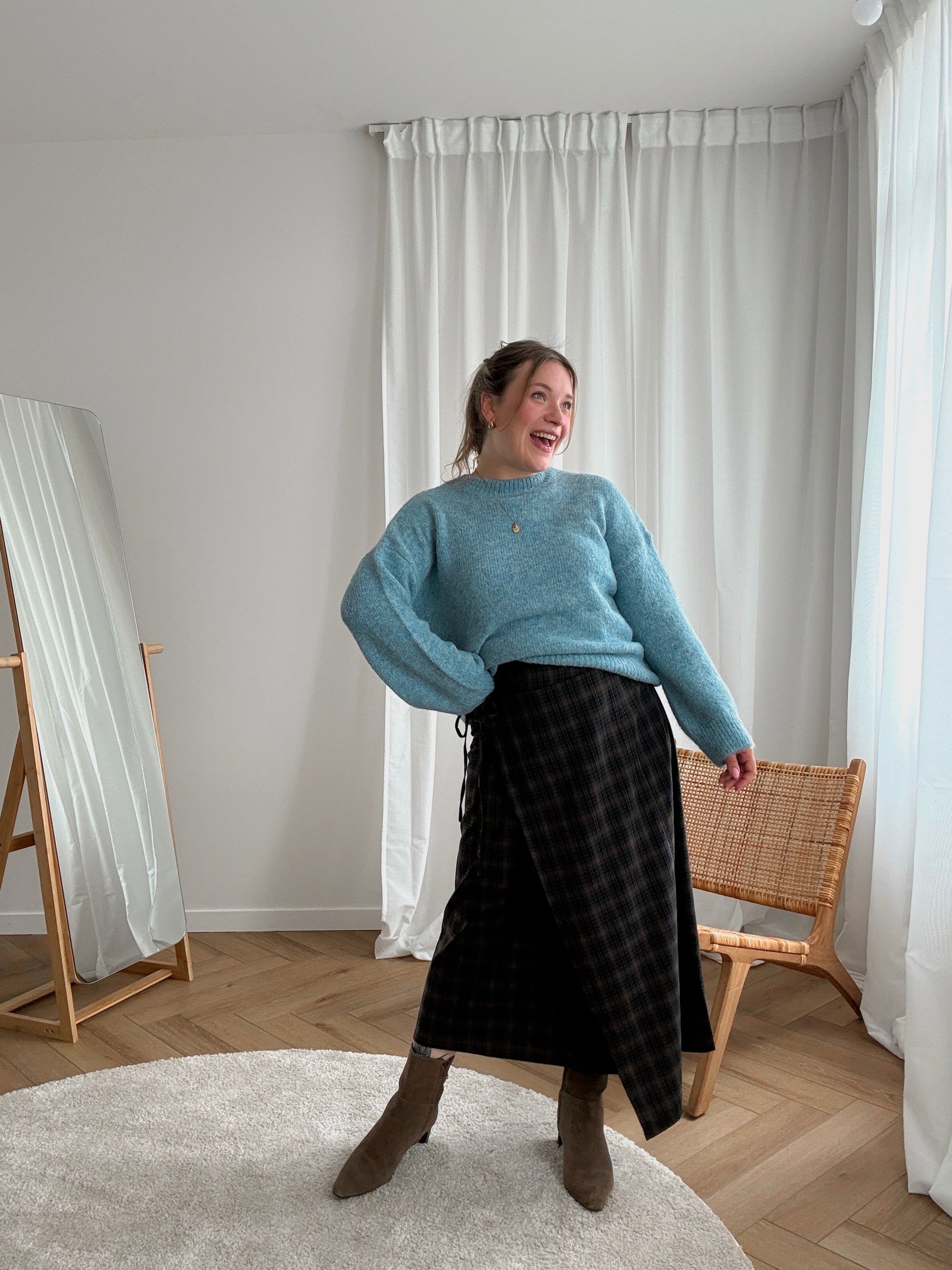 Soley midi wrap skirt