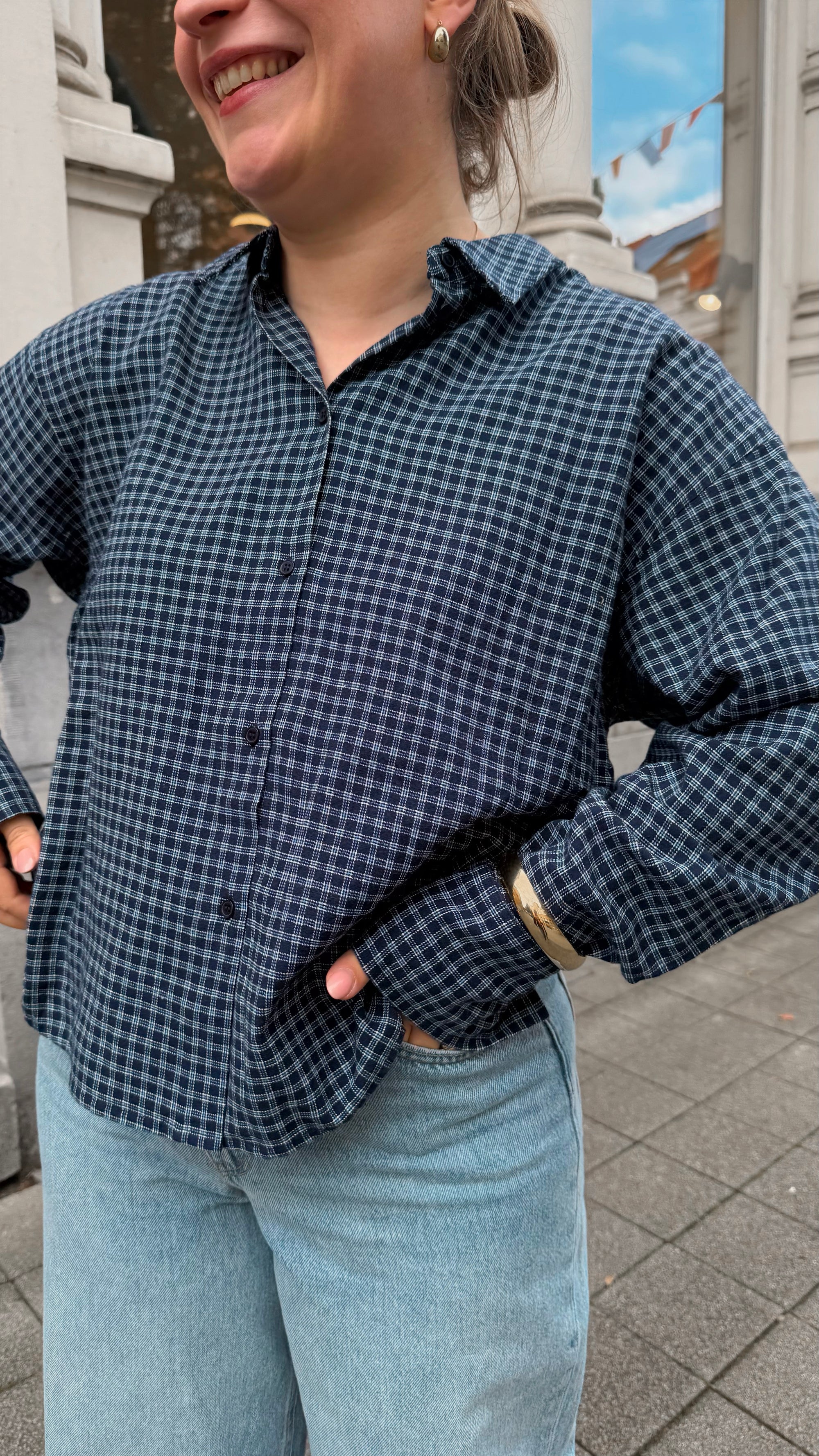 Jamie check flannel shirt - blue