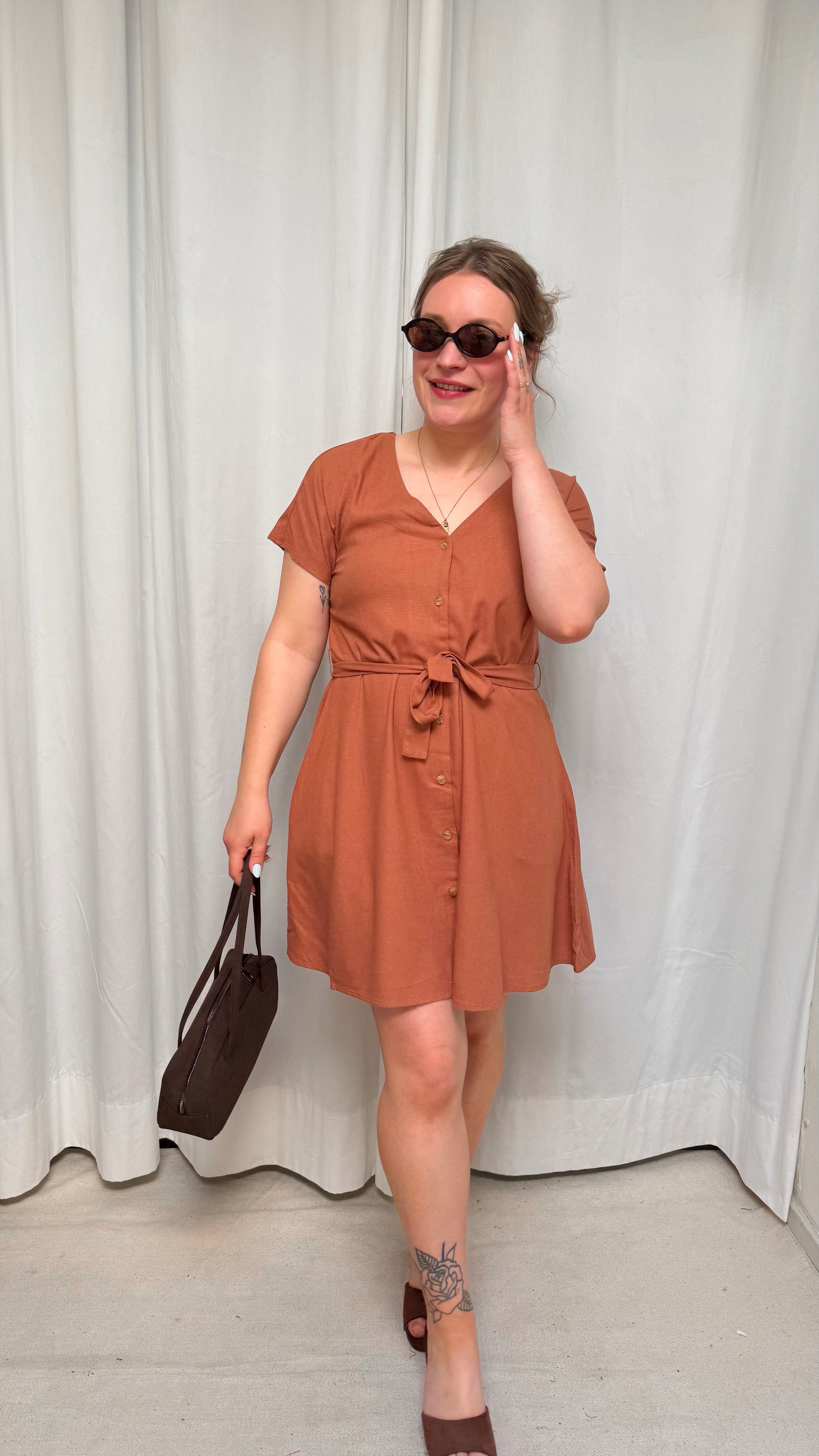 Ella dress rust