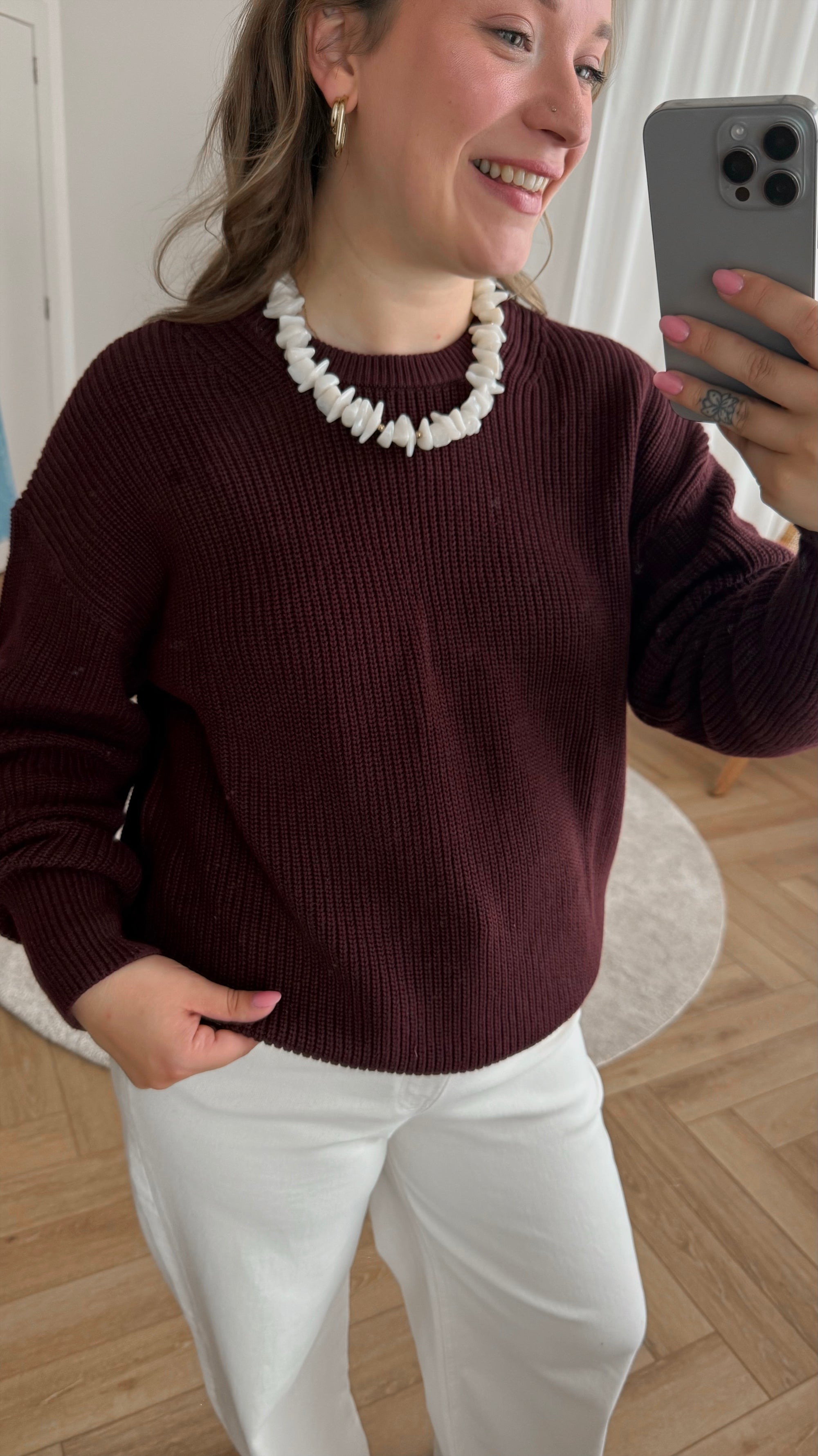 Mila twist knit - wine