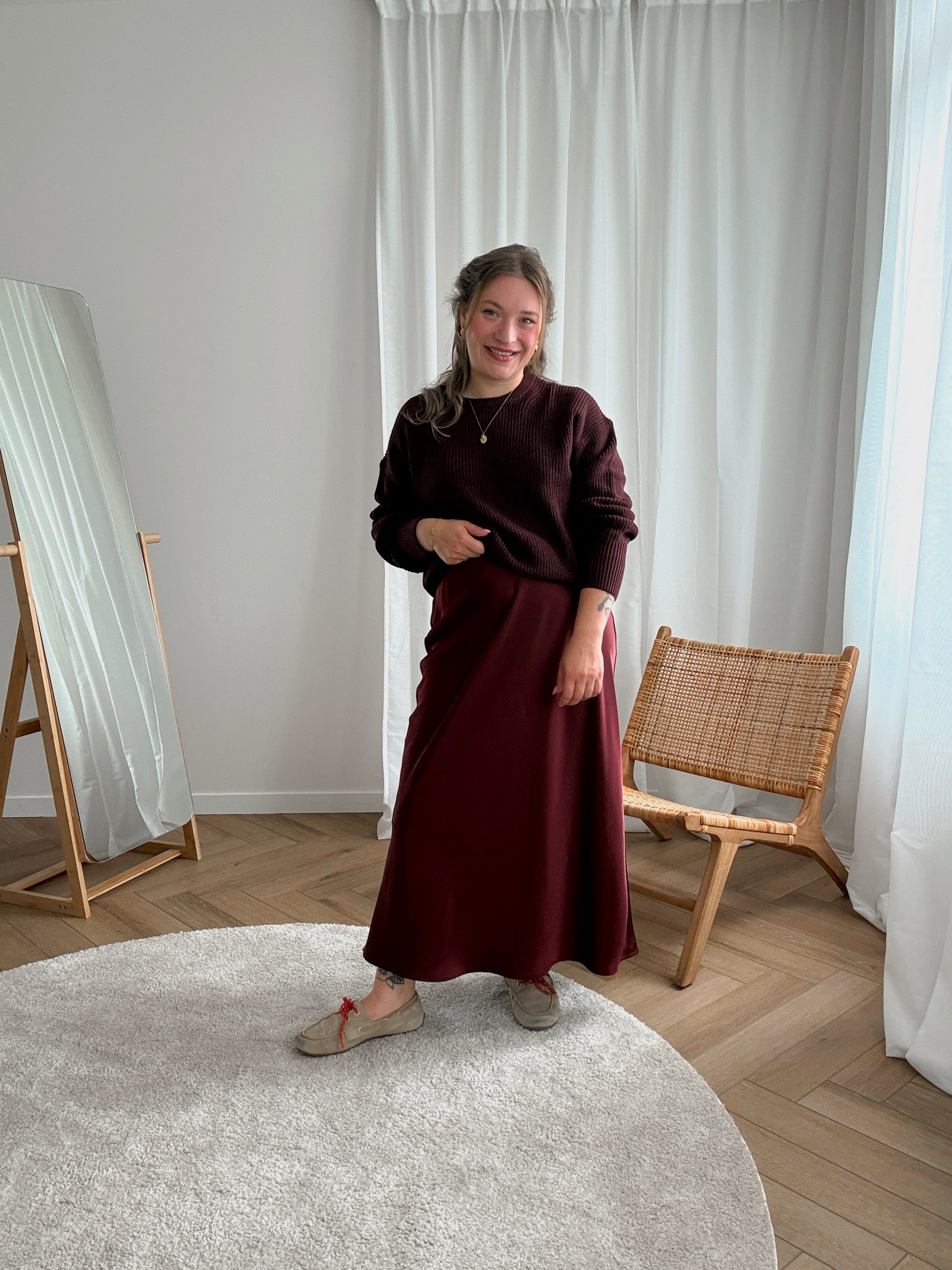 Mila twist knit - wine