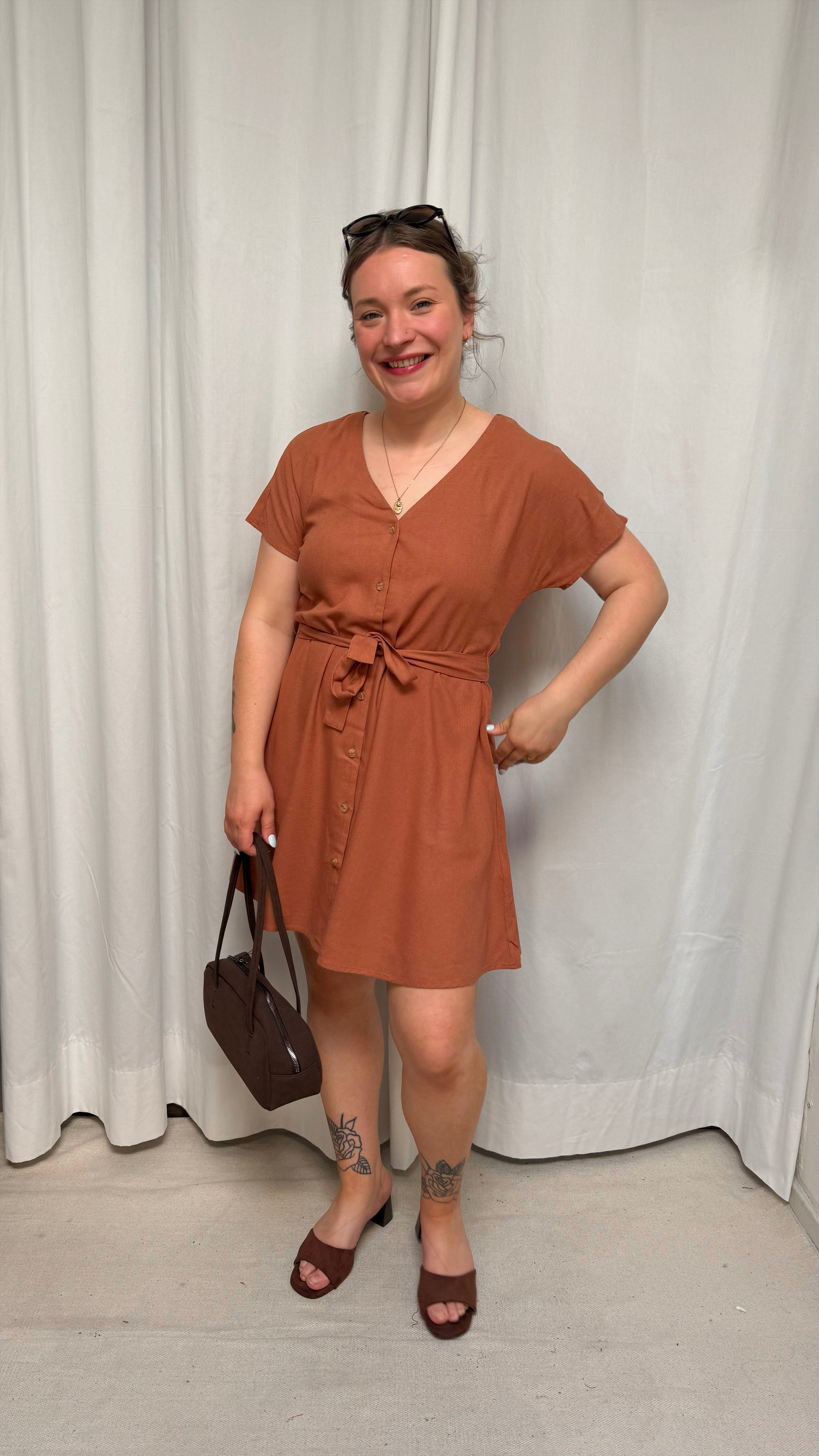 Ella dress rust