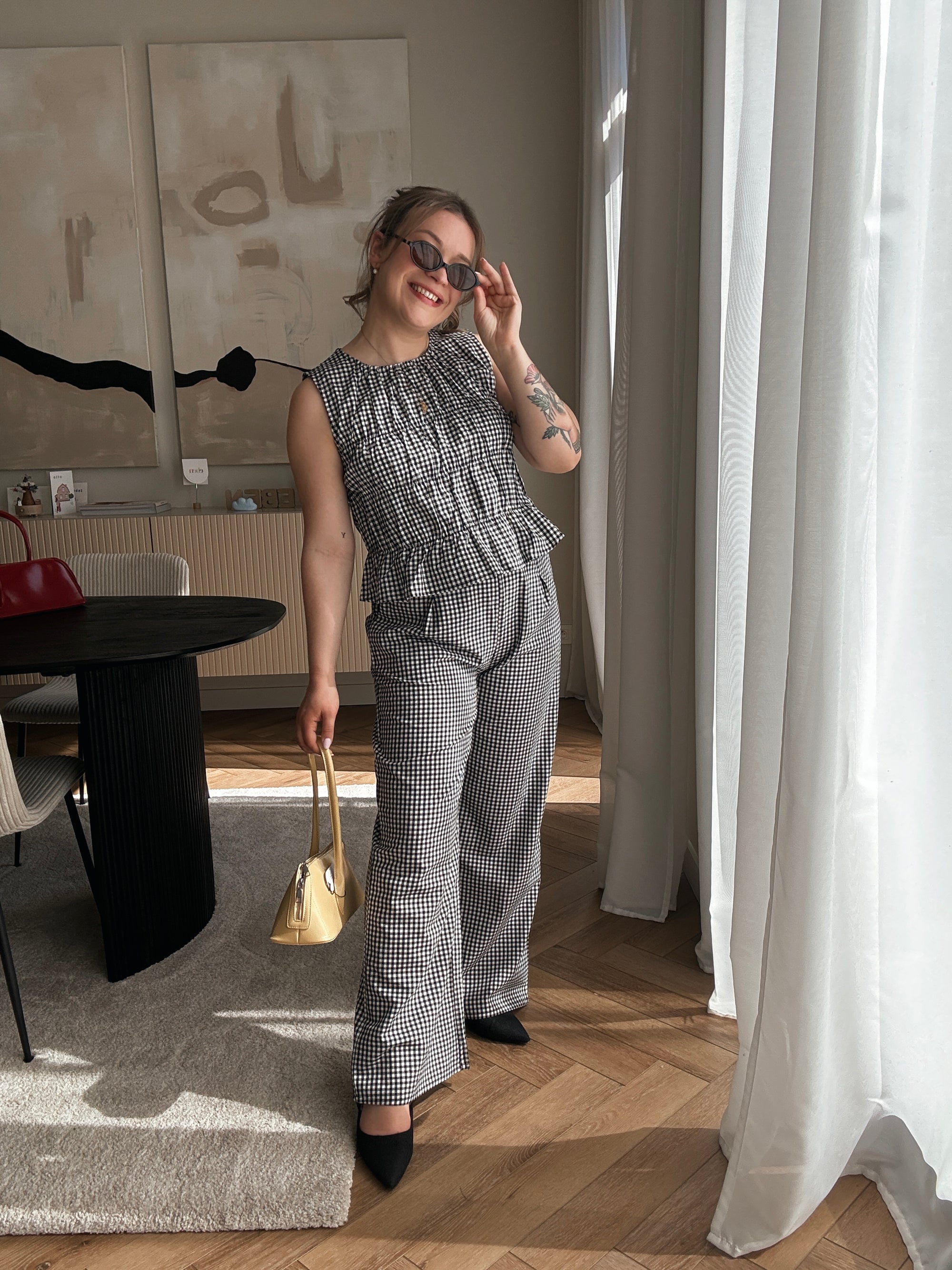 Janne checked trousers