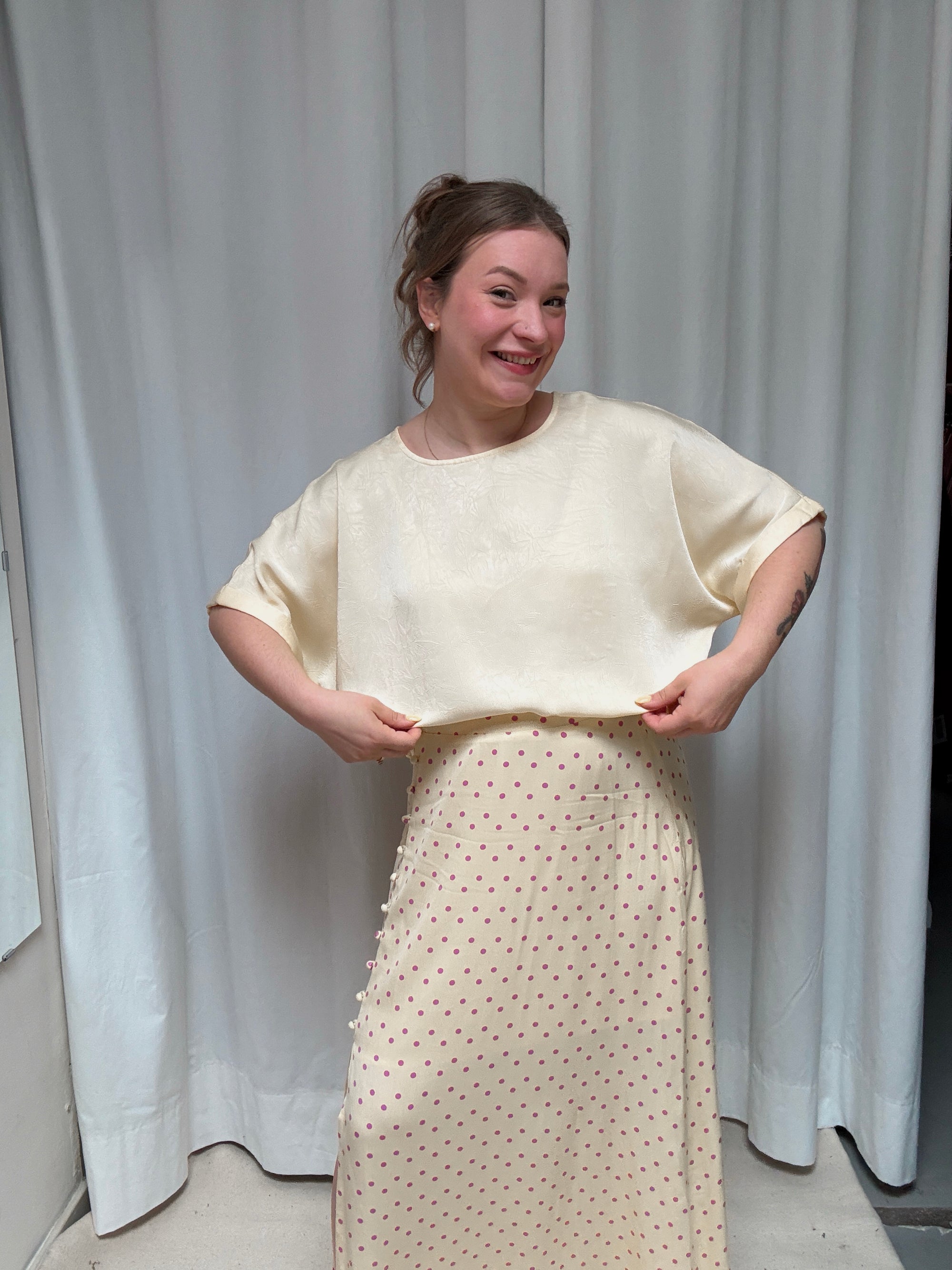 Paula top butter yellow