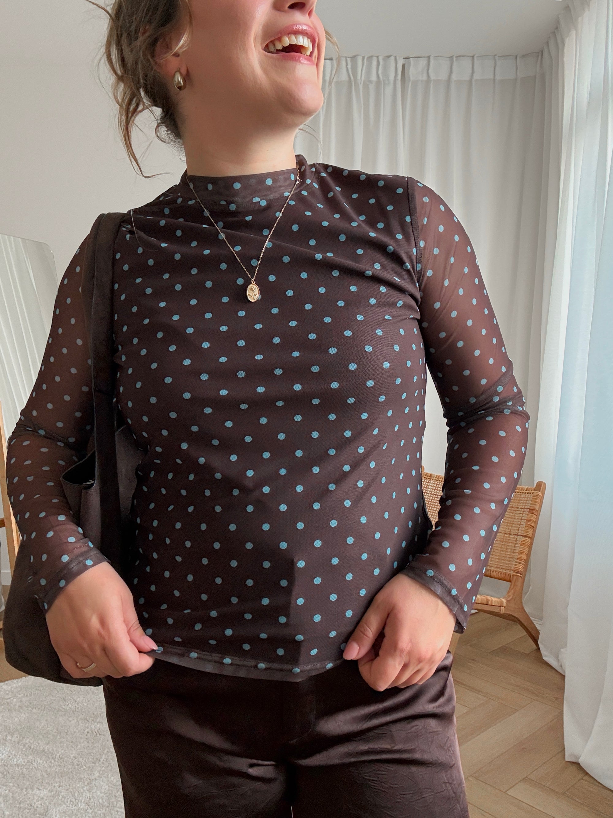 Bailey mesh longsleeve - brown