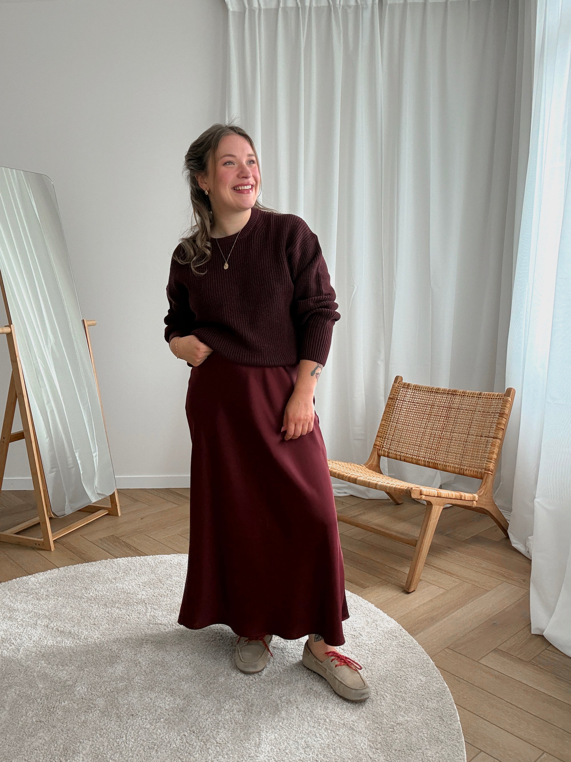 Mila twist knit - wine