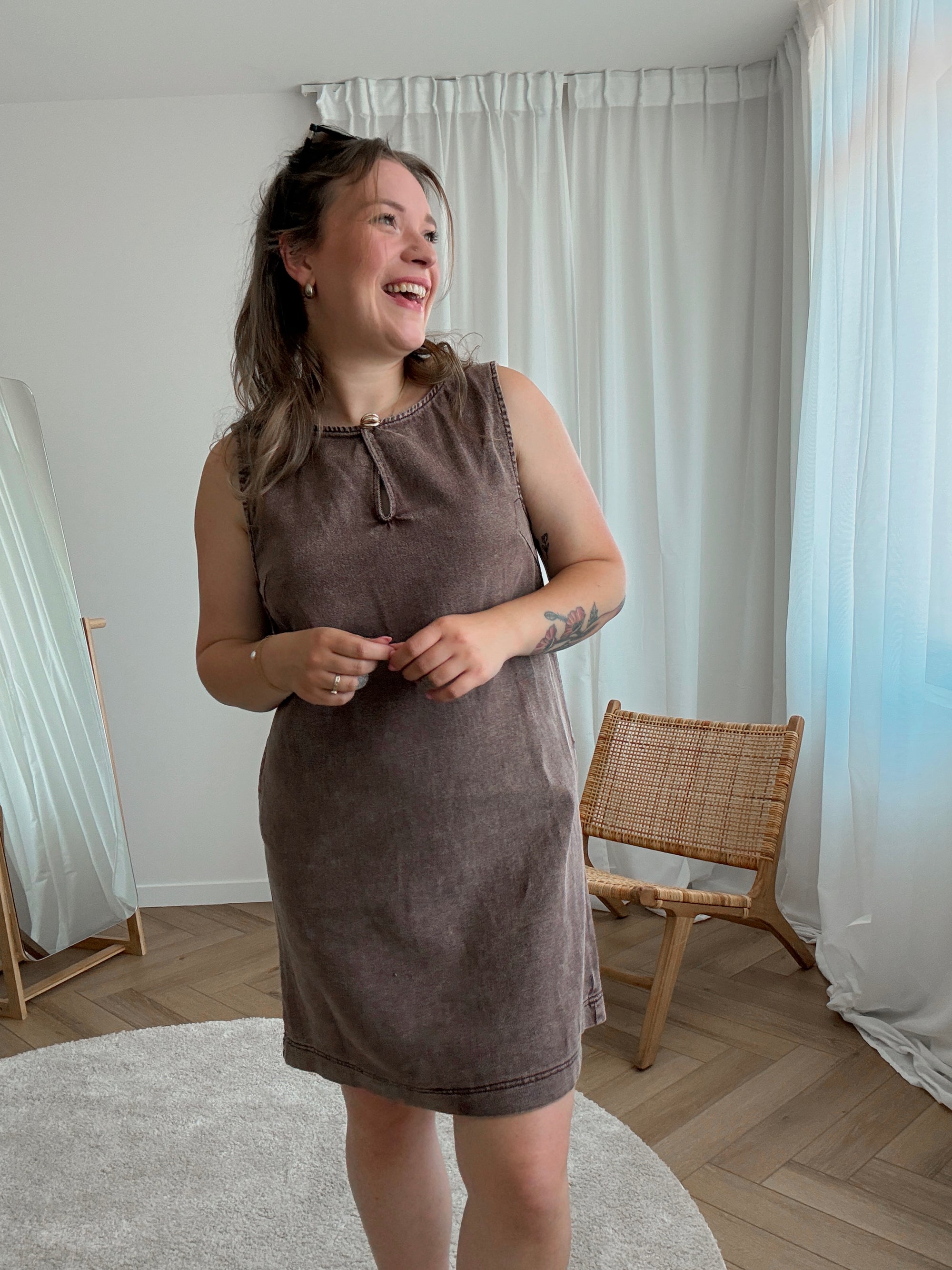Aspen denim dress - brown