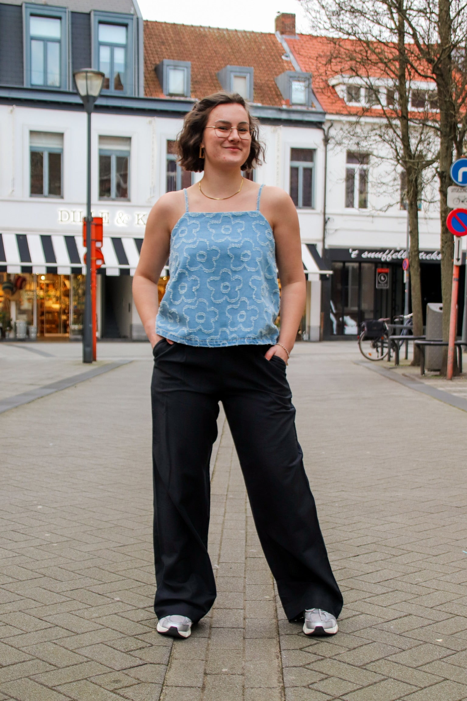 Annika linnen pant black